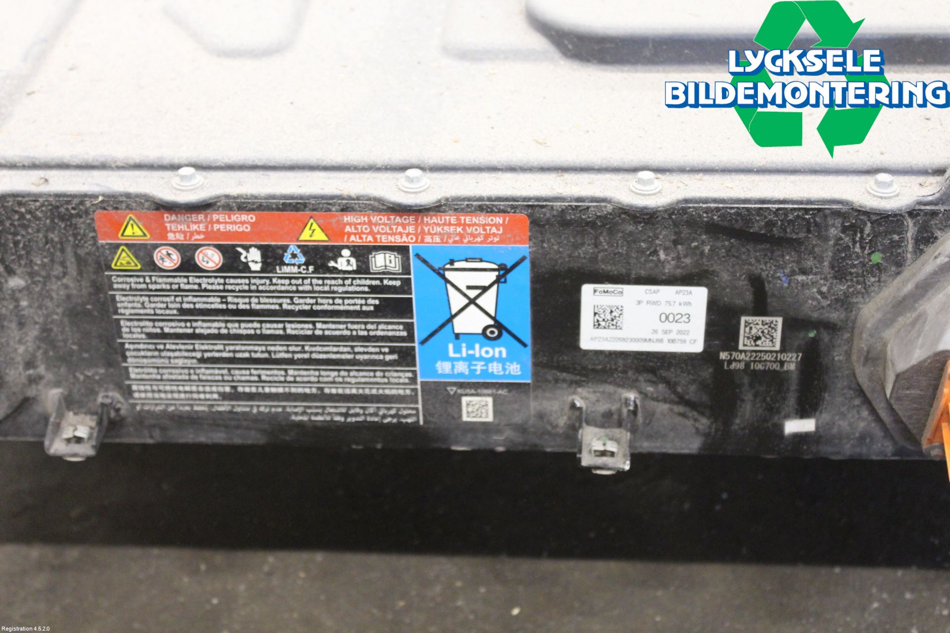 Ford MUSTANG Mach-E 21- Batteri Högspänning