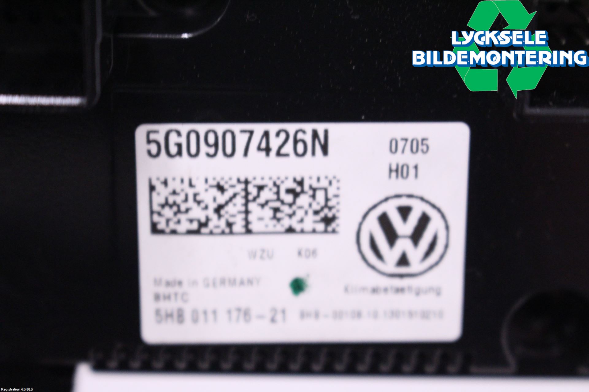 Volkswagen VW GOLF / E-GOLF VII 13-20 Ac Styrenhet Ac Manöveren