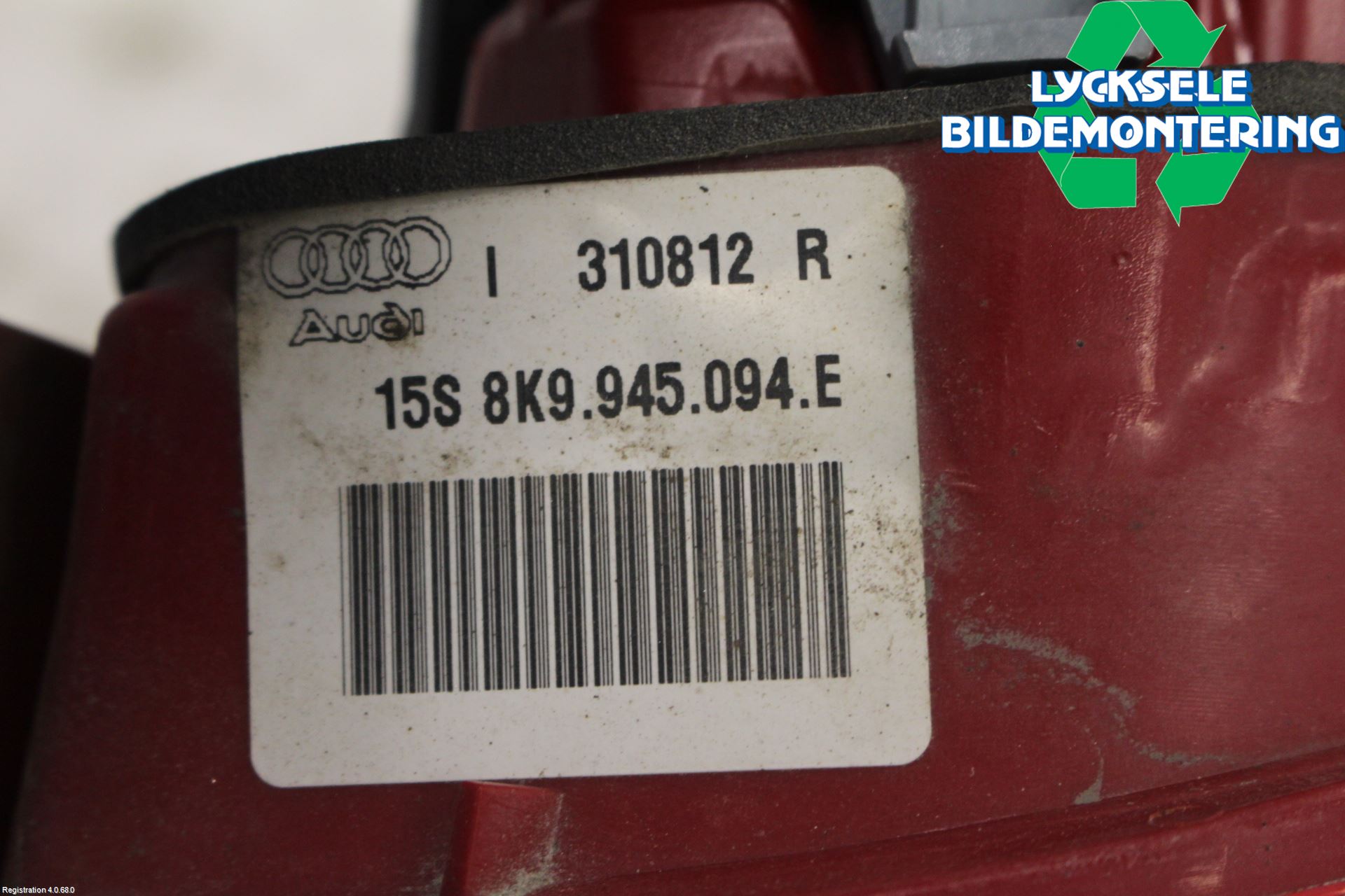 Audi A4 12-15 Bakljus Lucka Hö