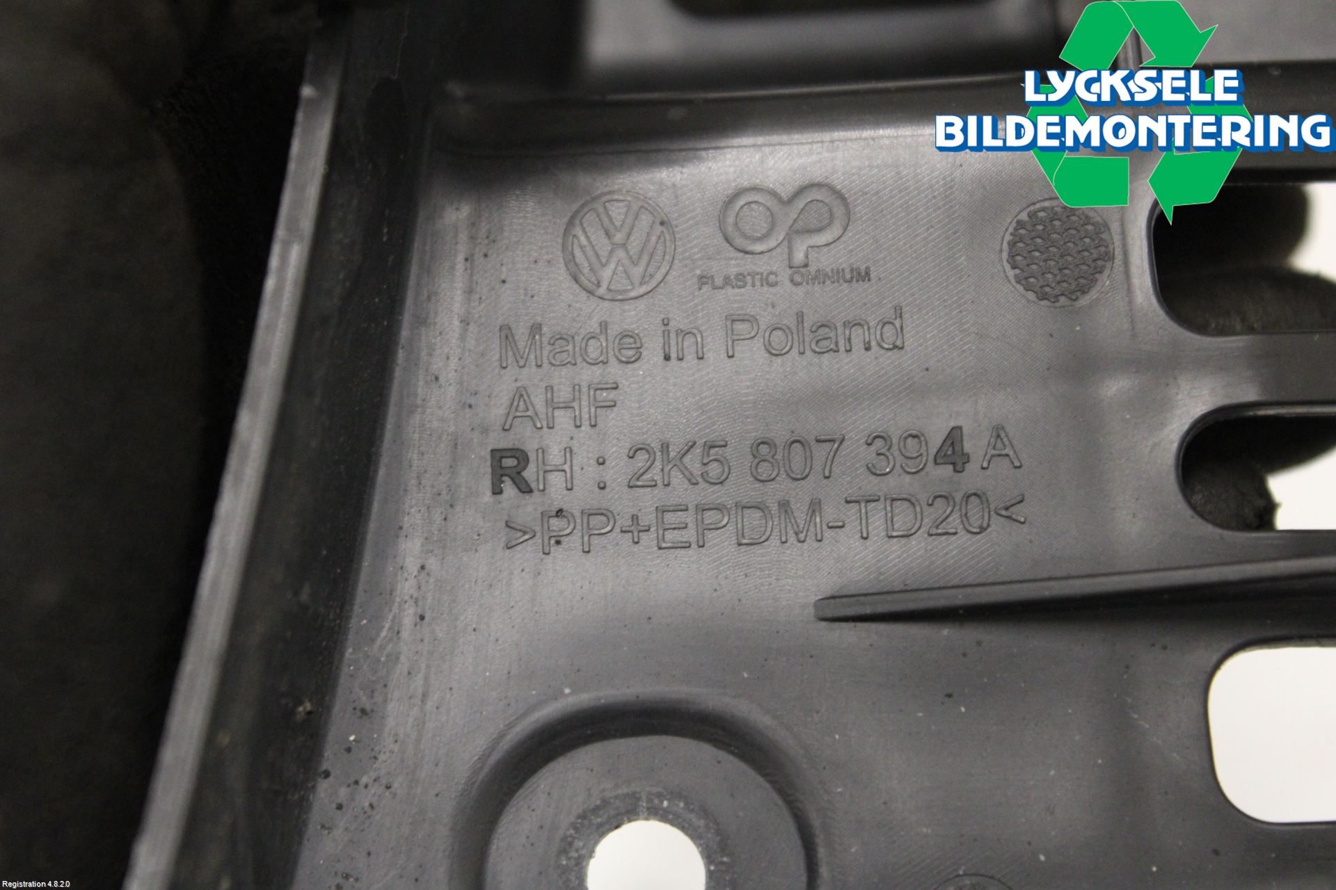 Volkswagen VW CADDY 16-20 Stötfångarfäste Bak Hö
