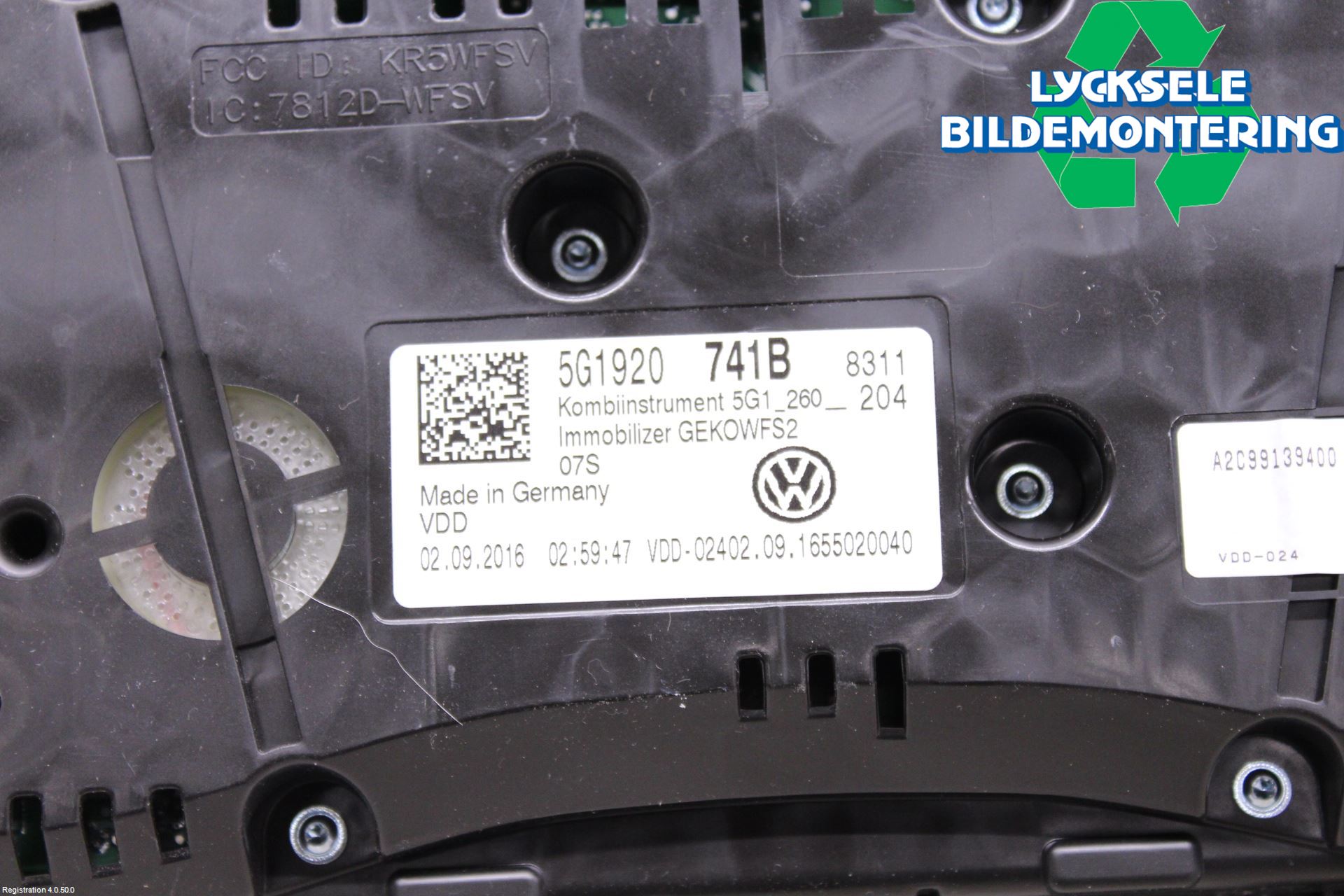Volkswagen VW GOLF / E-GOLF VII 13-20 Instrument Komb