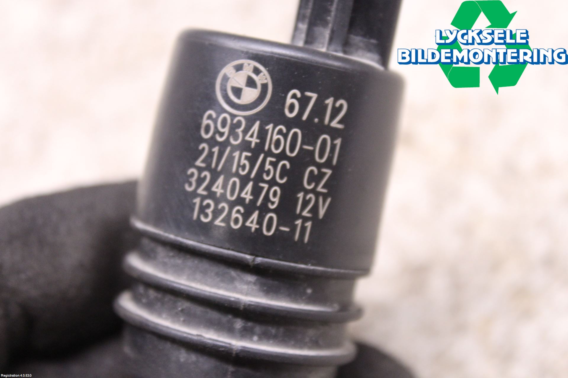 BMW 5 F10/F11/F18 09-17 Spolarpump Vindruta