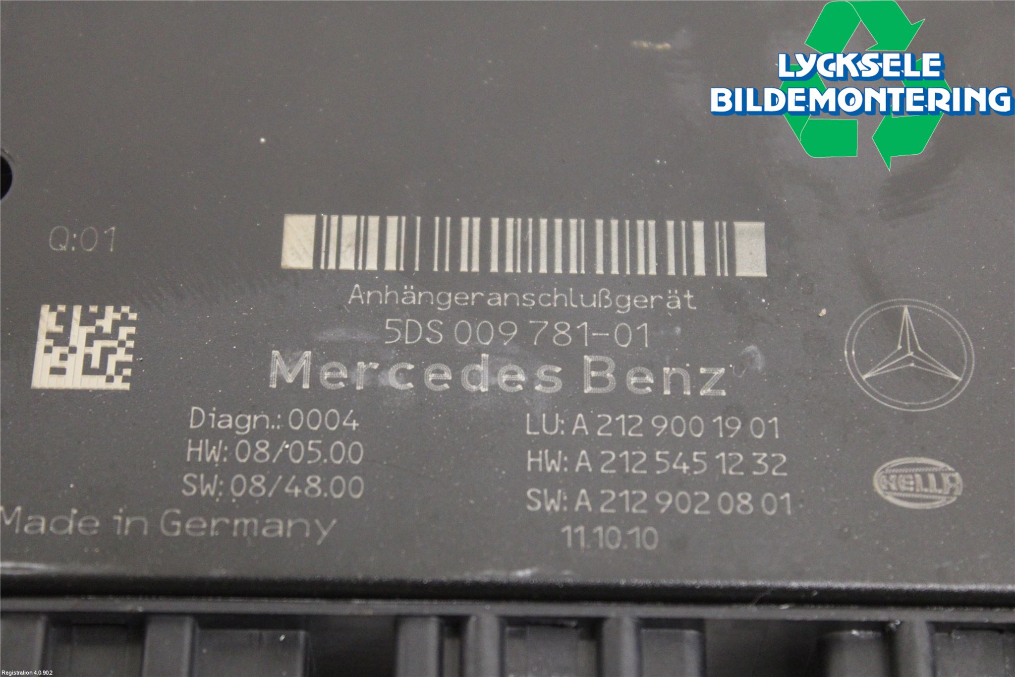 Mercedes-Benz MB C-KLASS (W204) 07-15 Styrenhet Dragkrok