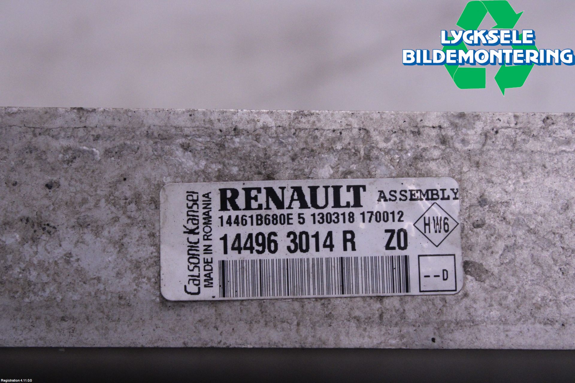 Renault CLIO IV 16-19 Laddluft-Intercooler Kyl