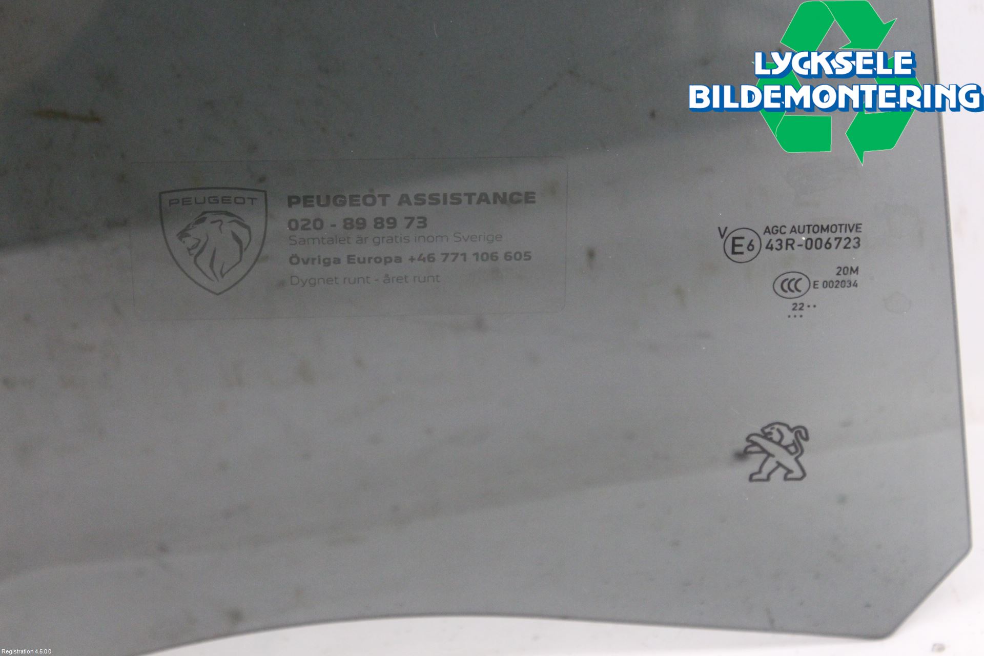 Peugeot 2008/E-2008 20- Dörruta Bak Höger