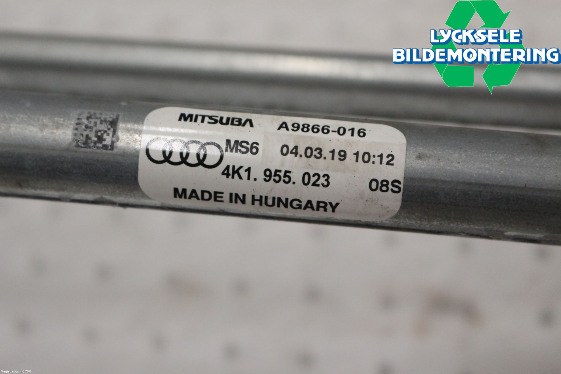 Audi A6 F2/C8 19- Torkarmekanism Vindruta