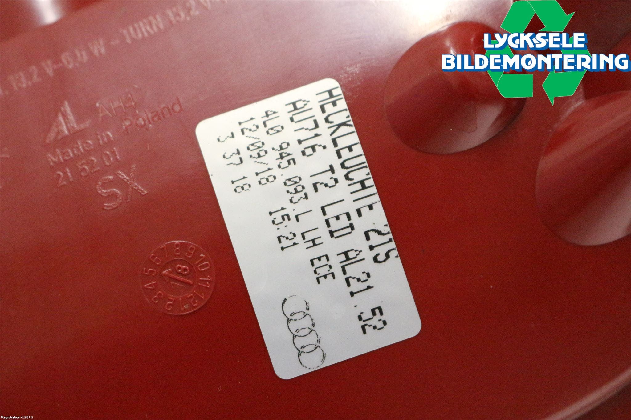 Audi Q7/SQ7 Bakljus Vänster