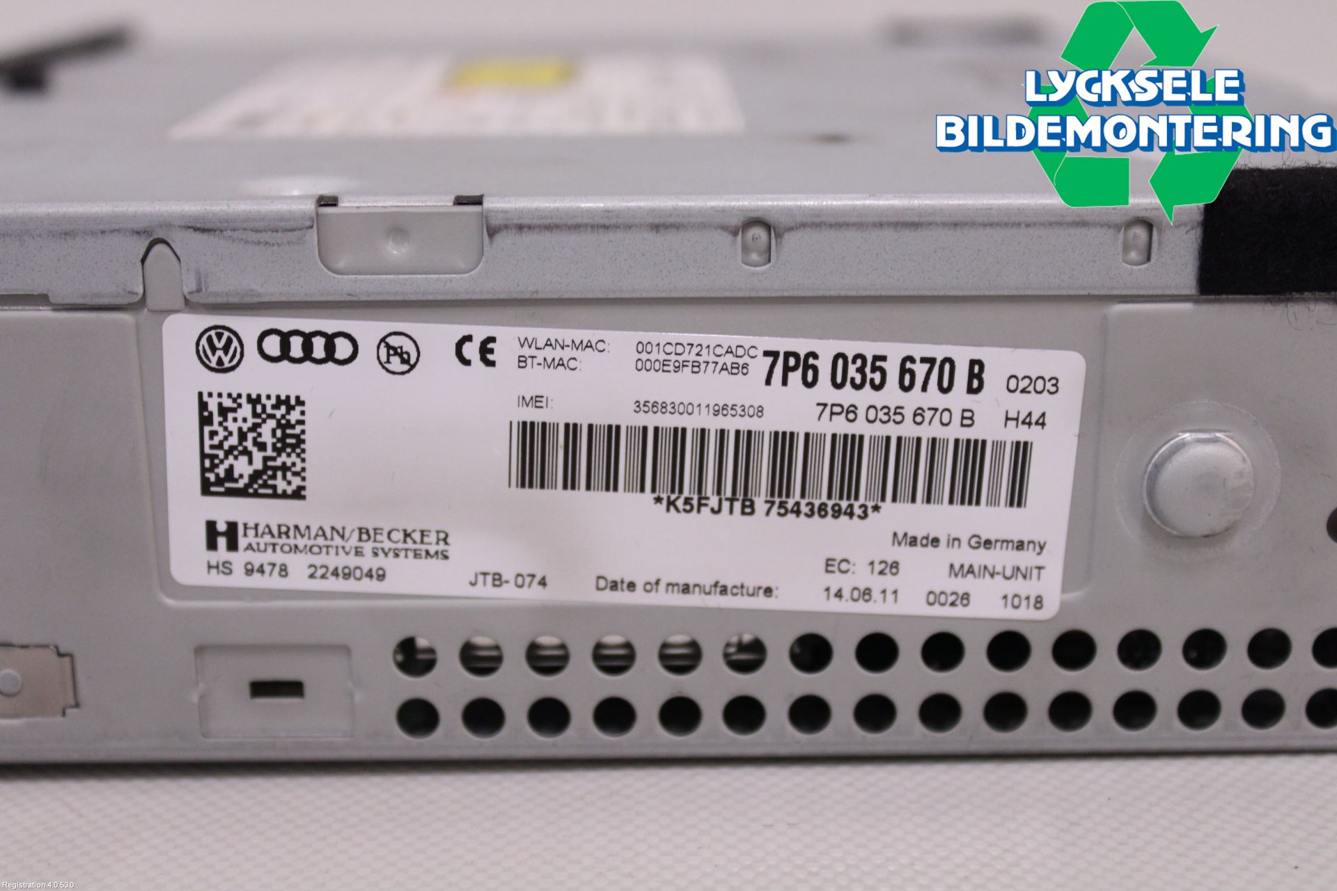 Volkswagen VW TOUAREG 7P 11-18 Cd Radio - Multimediapanel