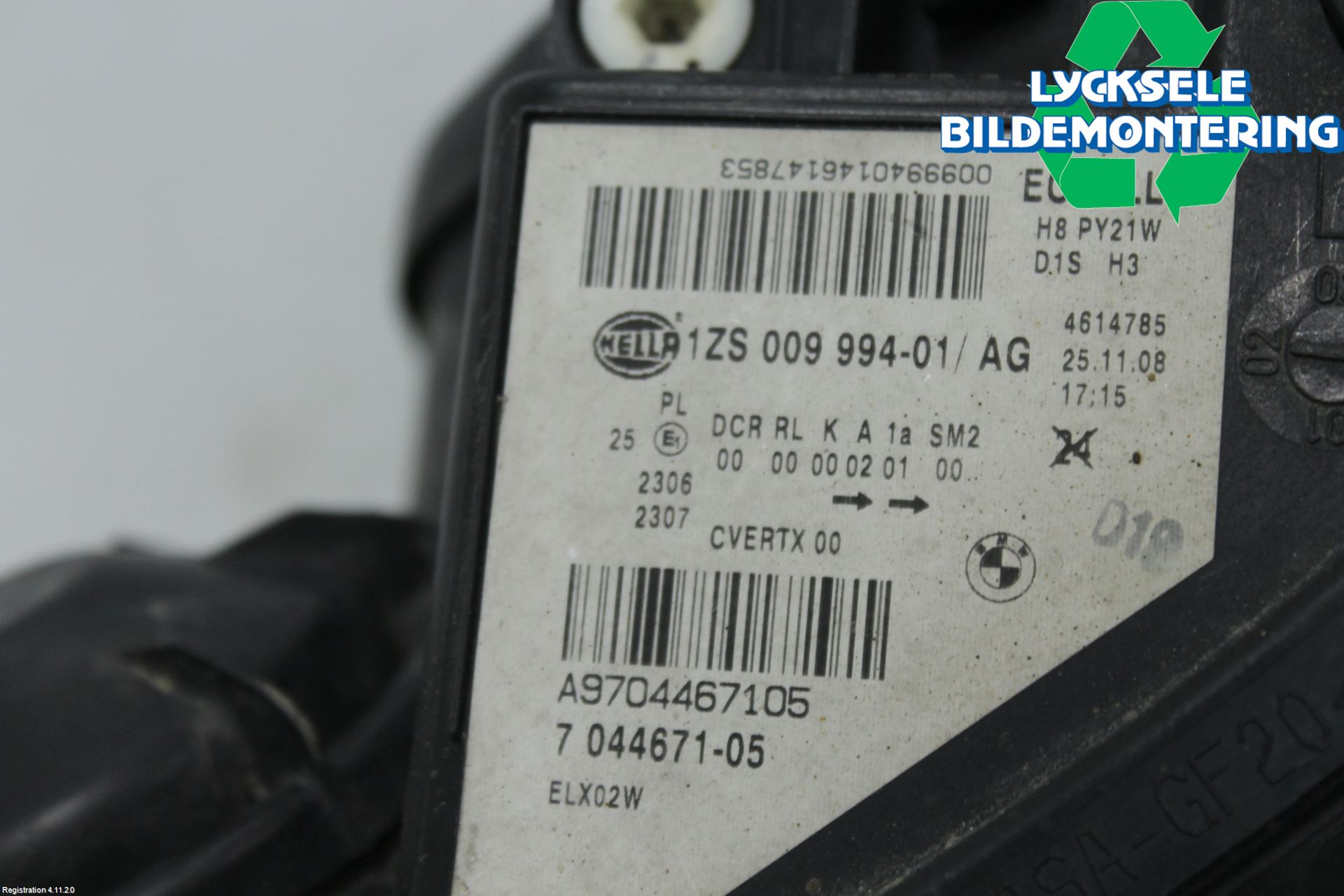 BMW 5 E60/61 Sed/Tou 02-10 Strålkastare Vänster