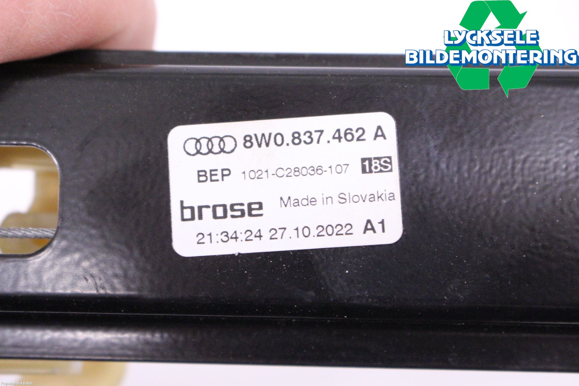 Audi A4/S4 B9 20- Fönsterhissmekanism