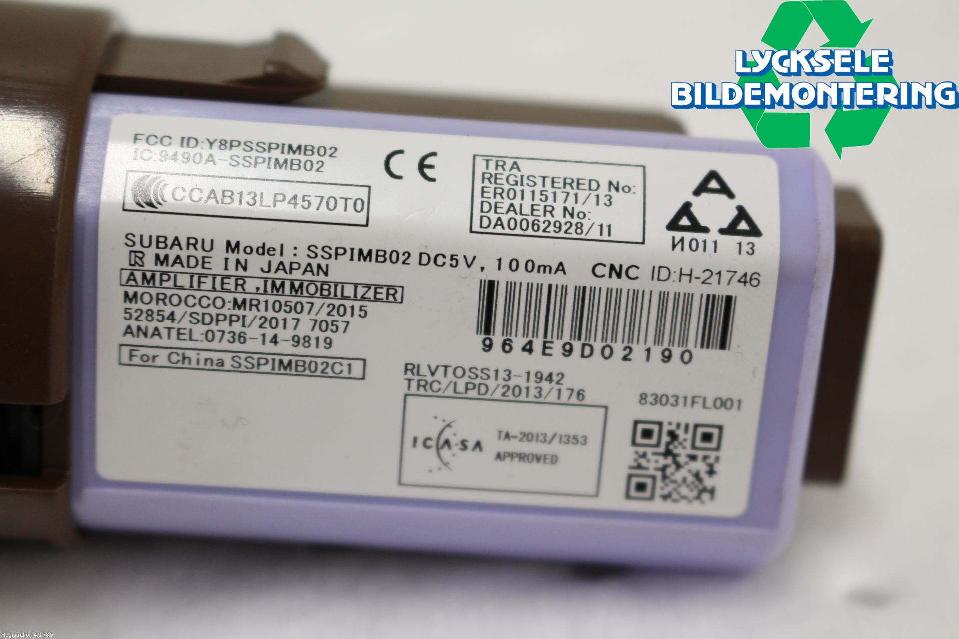 Subaru OUTBACK 15-20 Startknapp Personbil