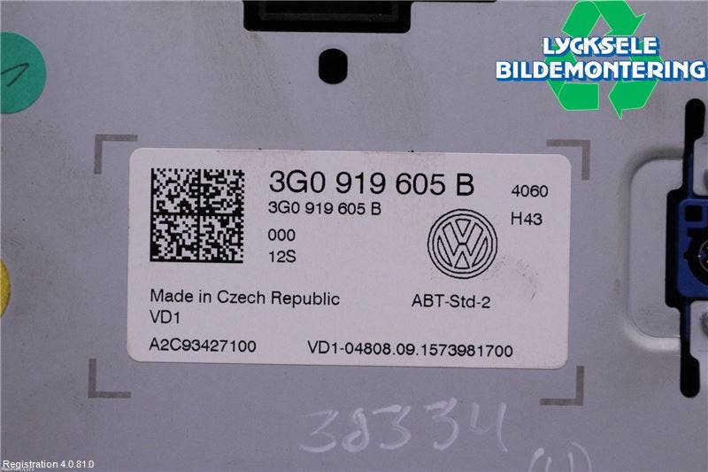 Volkswagen VW GOLF / E-GOLF VII 13-20 Cd Radio - Multimediapanel