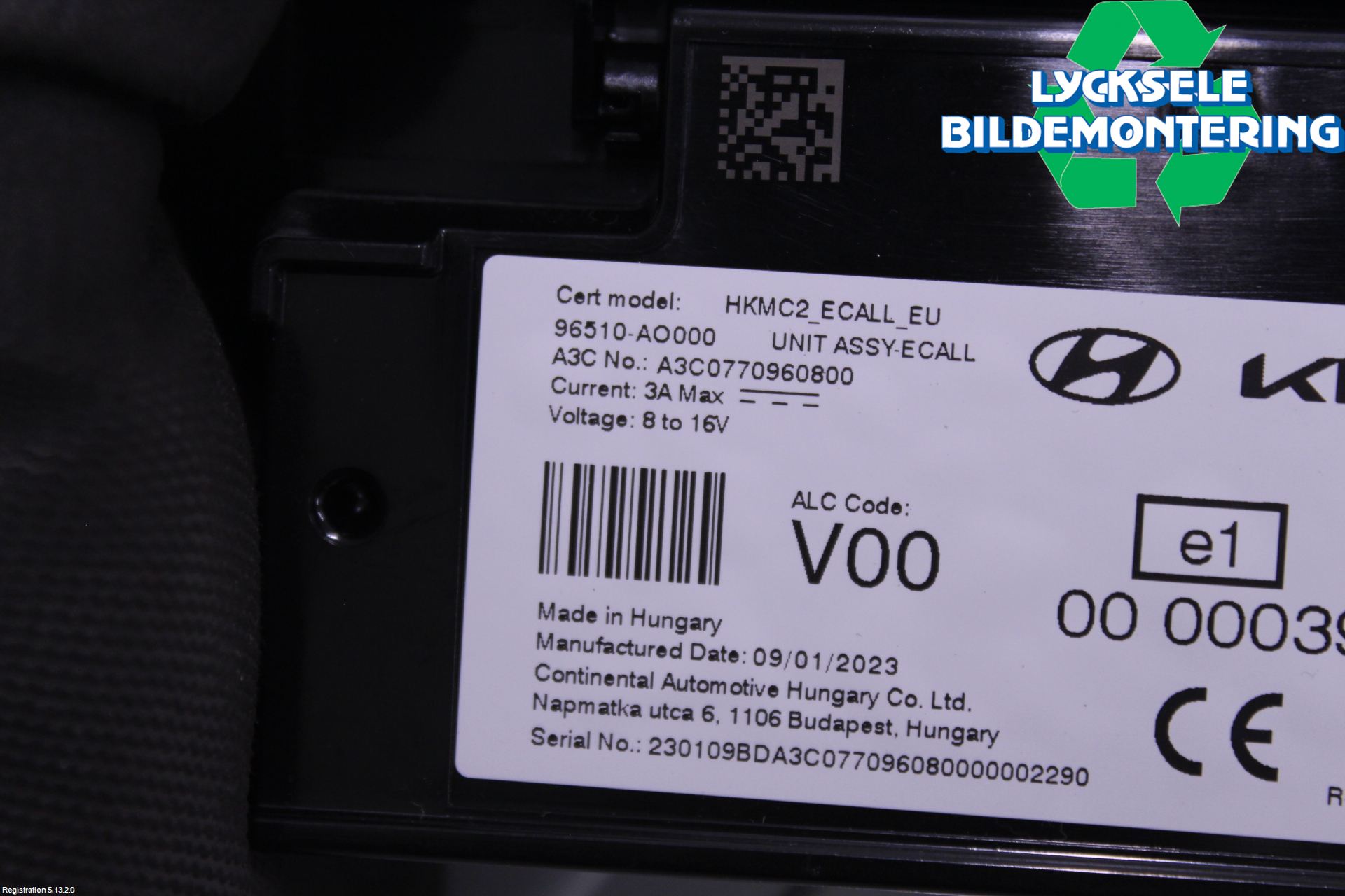 Kia NIRO (SG2) 23- Styrenhet Övrigt
