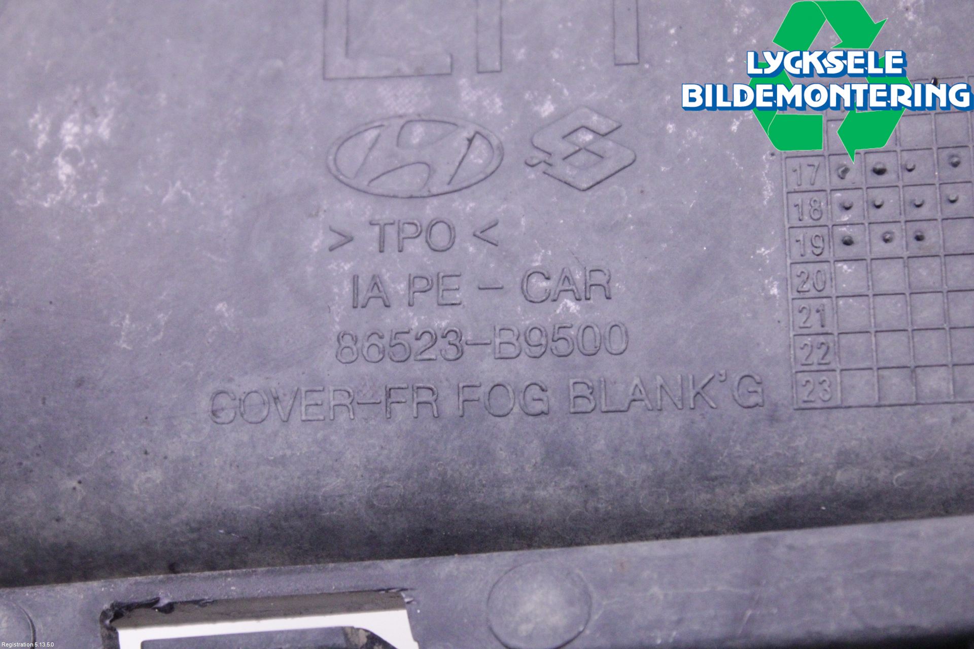 Hyundai i10 BA 17-20 Stötfångardel Fram Vä