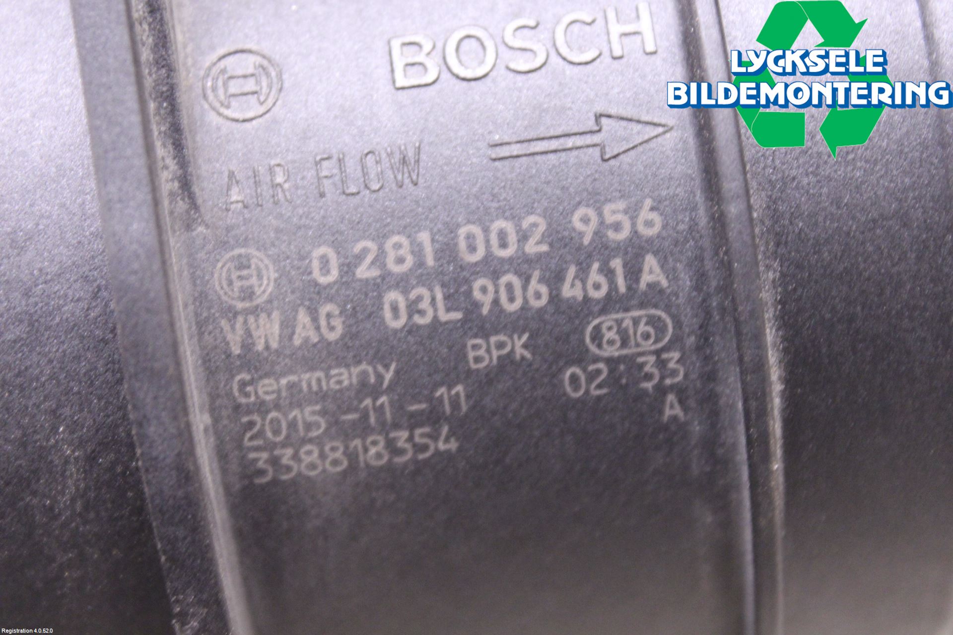 Audi A4/S4 B9 16-19 Injluftmassamätare