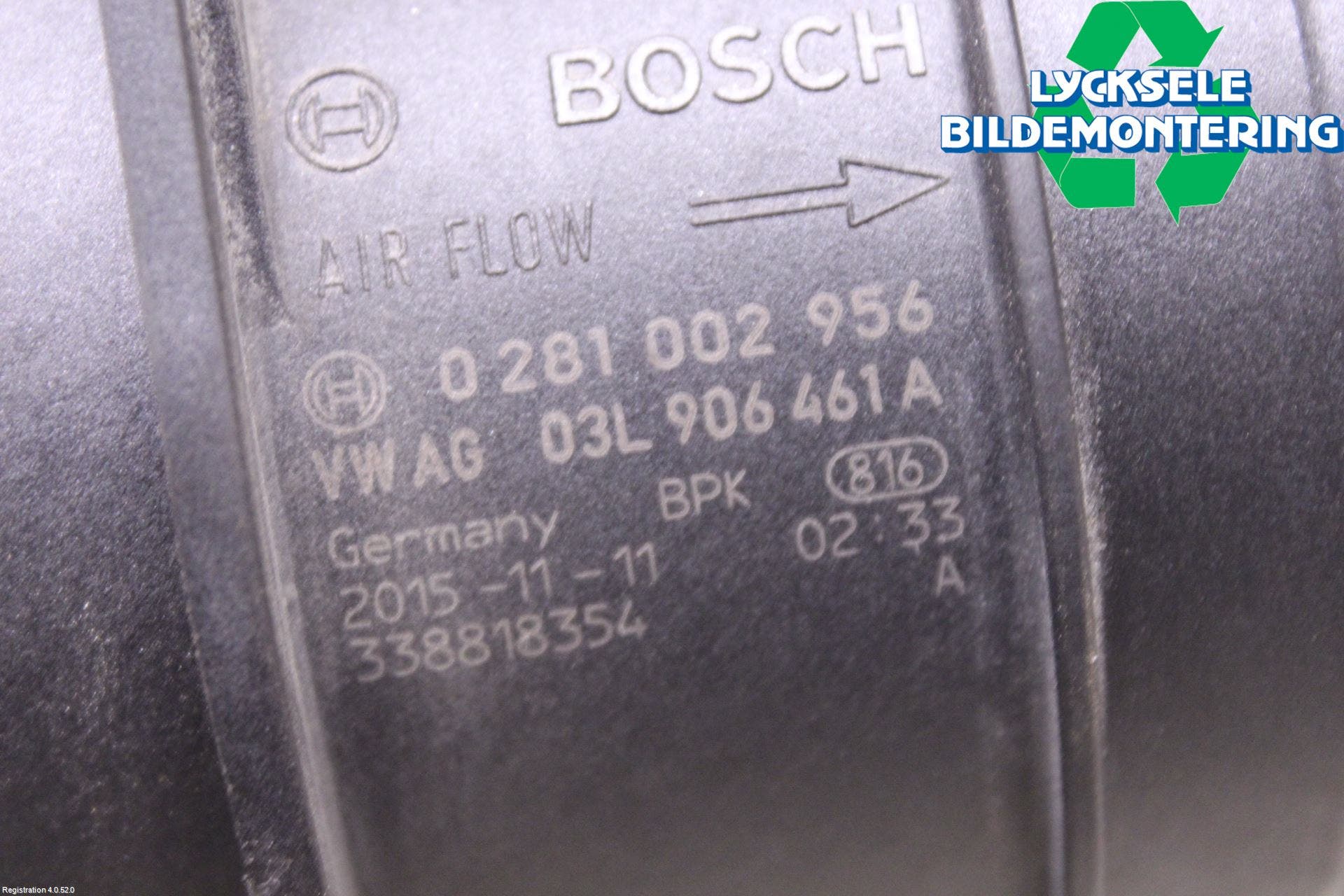 Audi A4/S4 B9 16-19 Injluftmassamätare