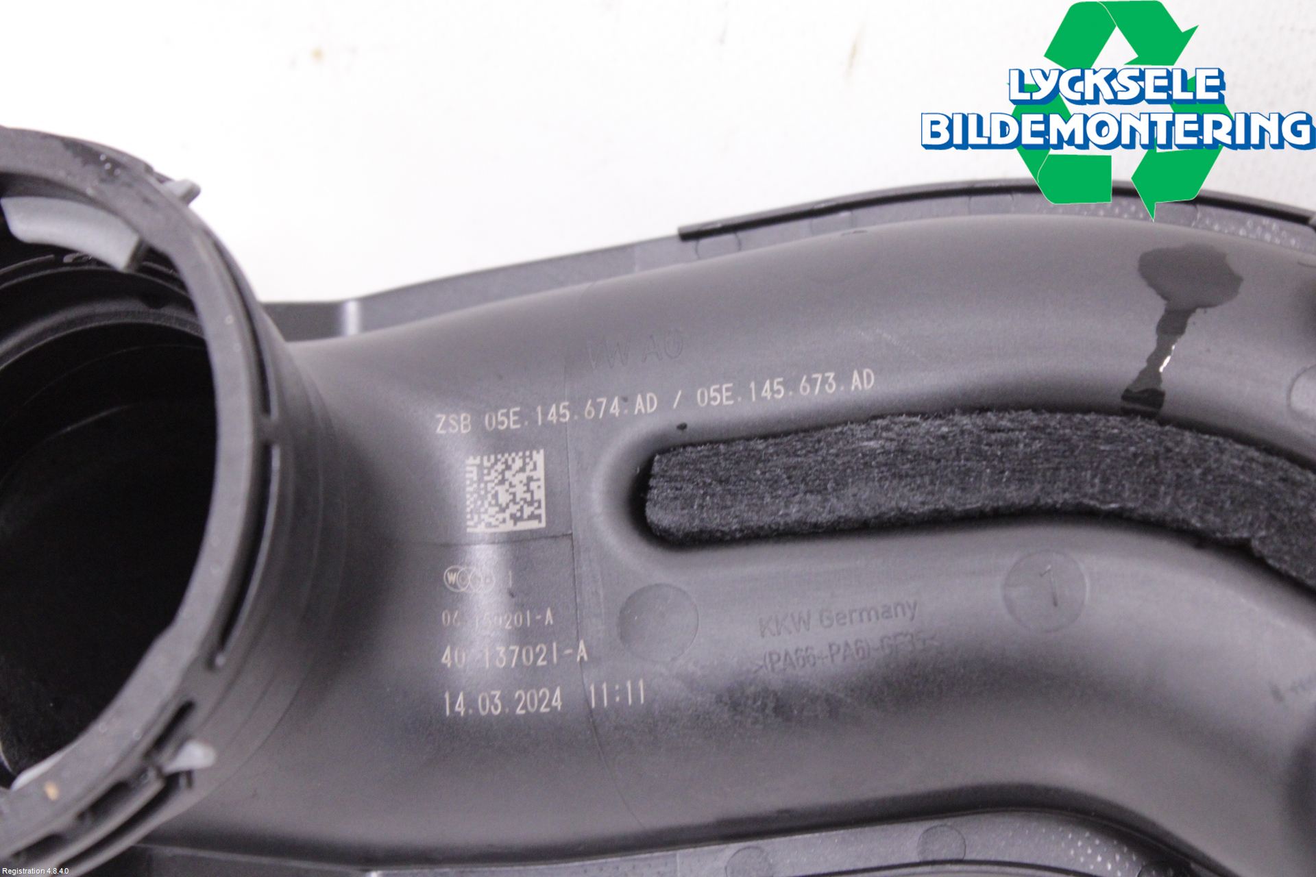 Volkswagen VW TIGUAN 24- Laddluft-Intercoolerrör