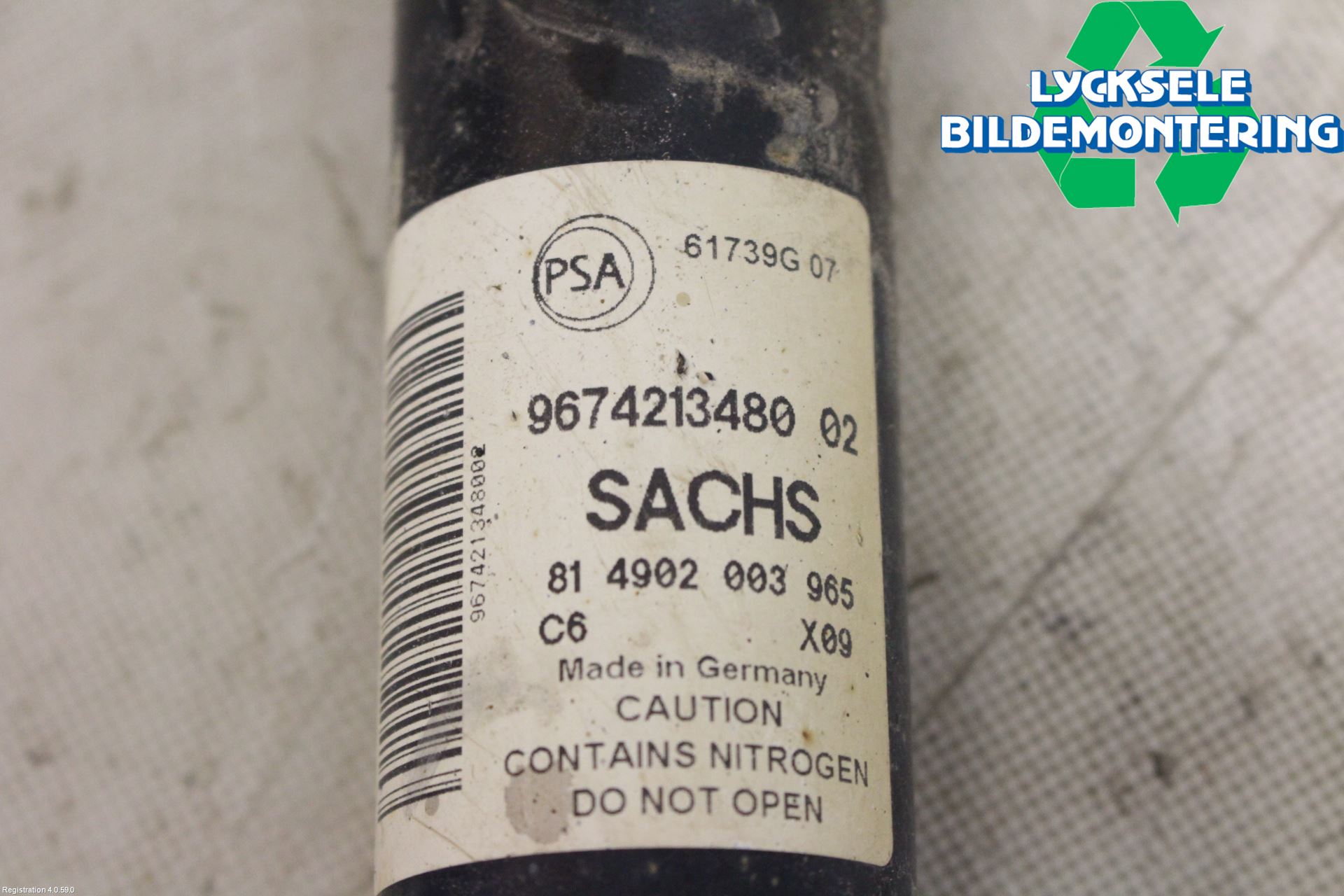 Citroen BERLINGO 08-18 Stötdämpare Bak