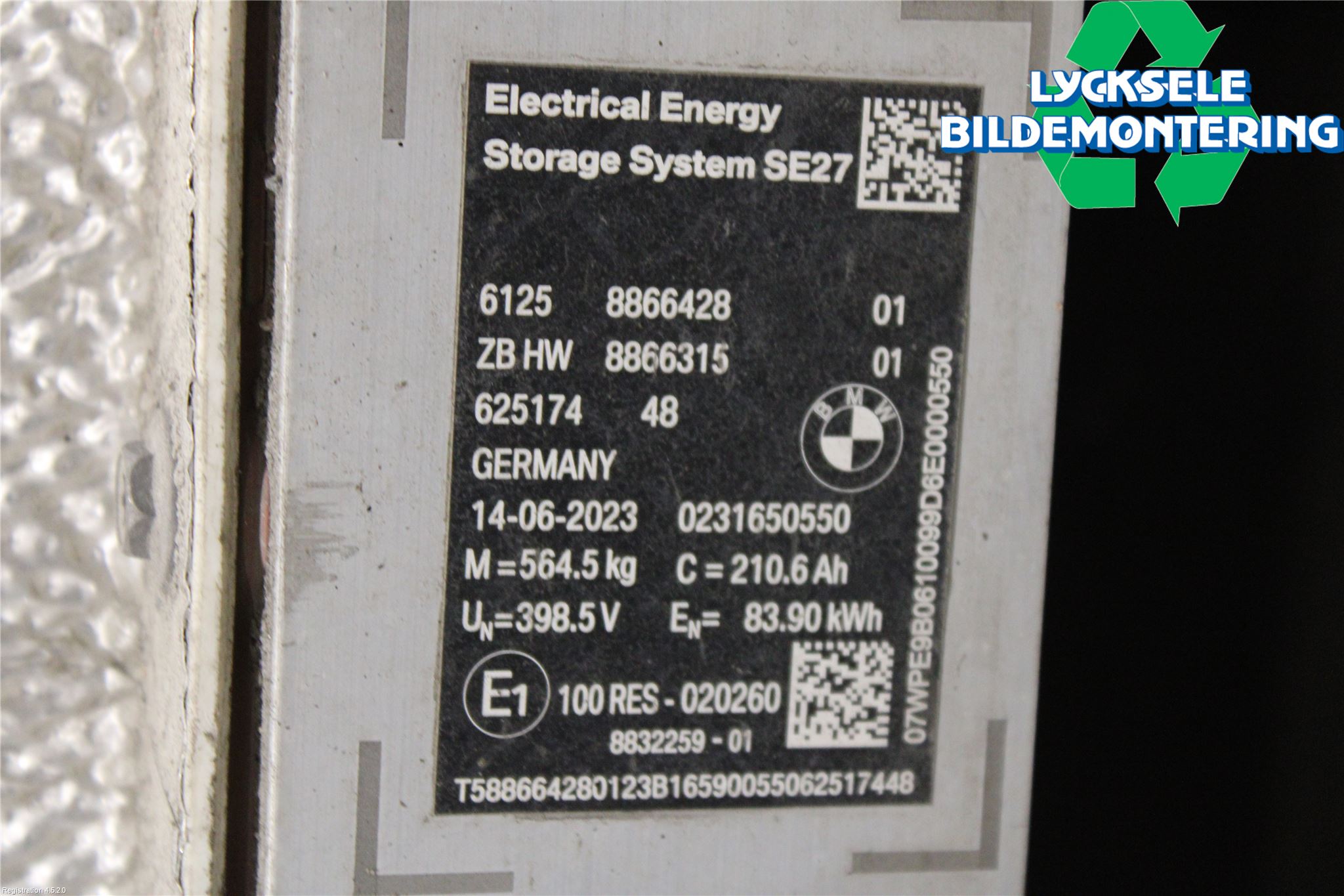 BMW 4/i4 G26 GRAN COUPÉ 21- Batteri Högspänning