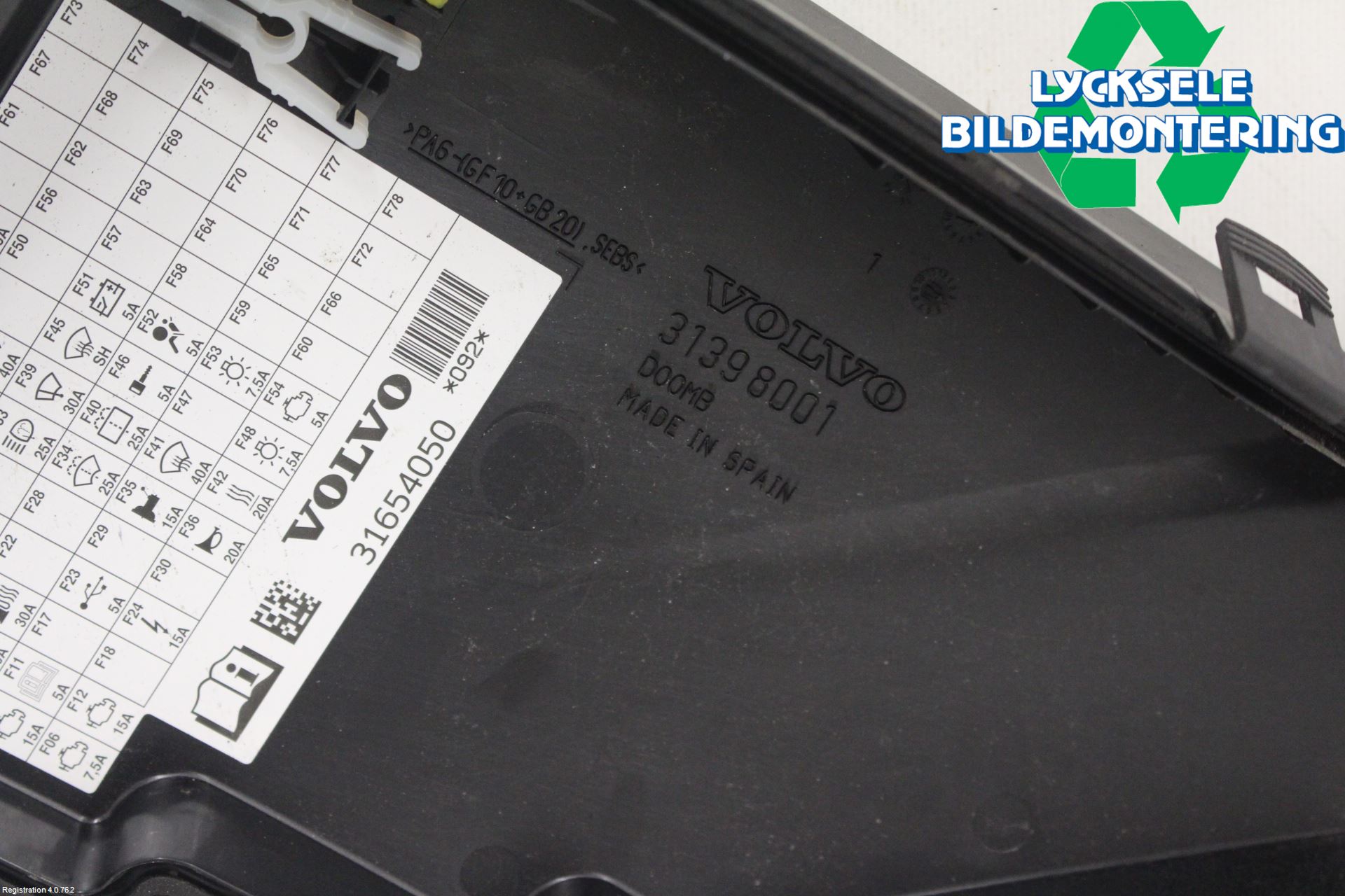 Volvo V90 17->> Säkringsdosa-Elcentral