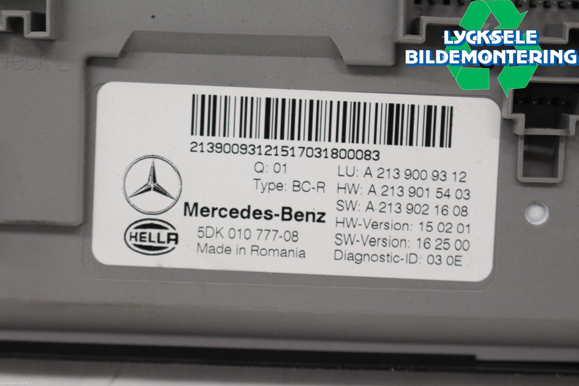 Mercedes-Benz MB E-KLASS (W213) 16-23 Styrenhet Övrigt