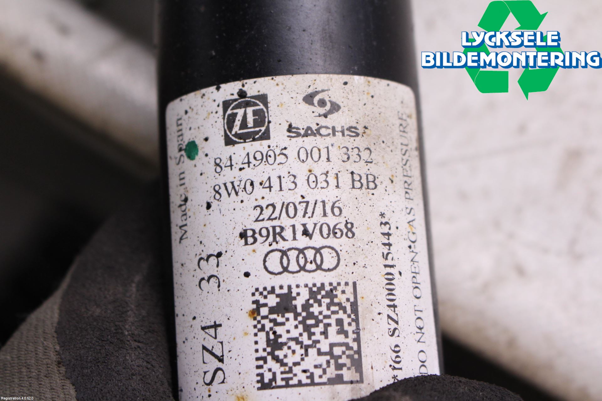 Audi A4/S4 B9 16-19 Fjäderben Fram Vänster