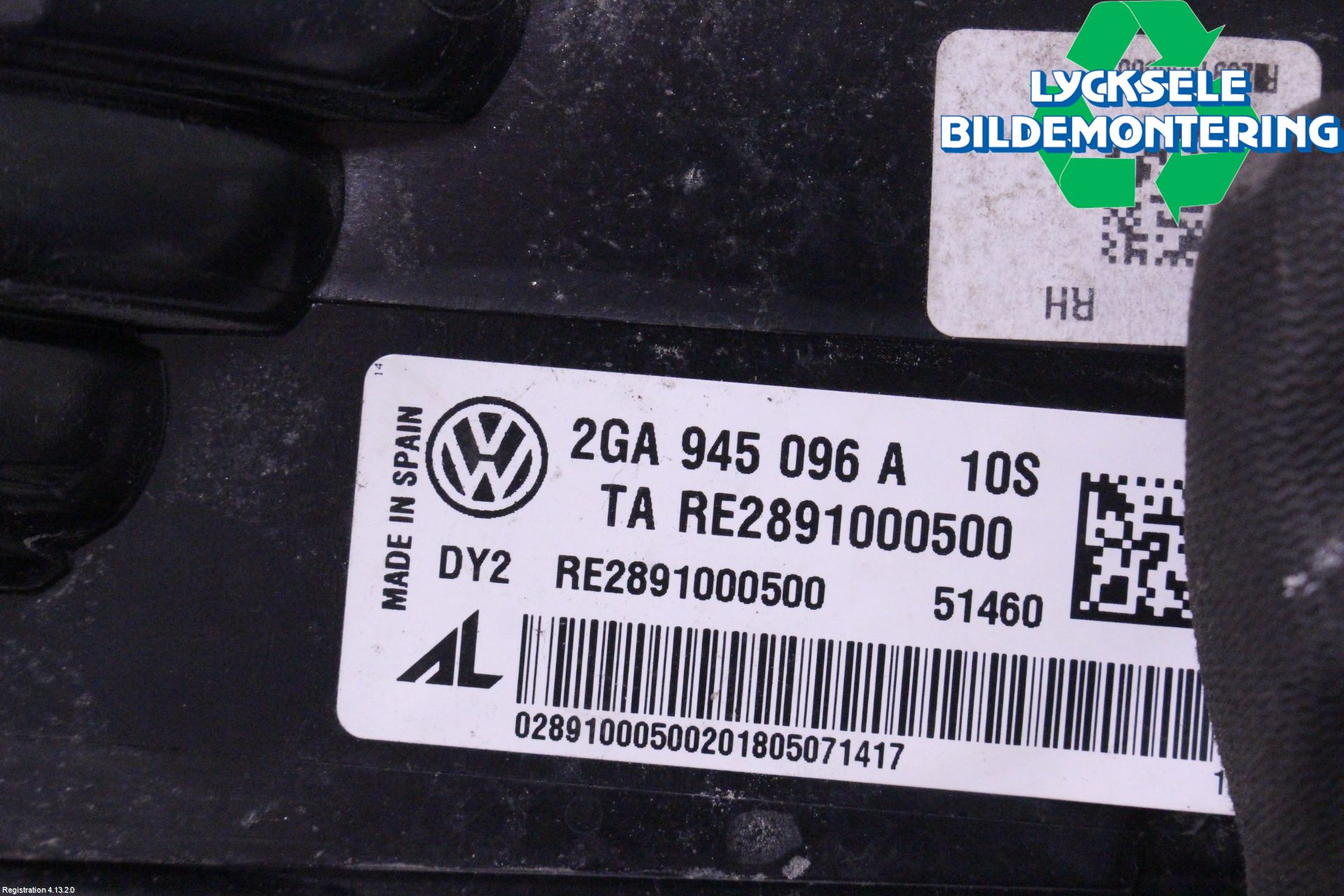 Volkswagen VW T-ROC 18- Bakljus Höger