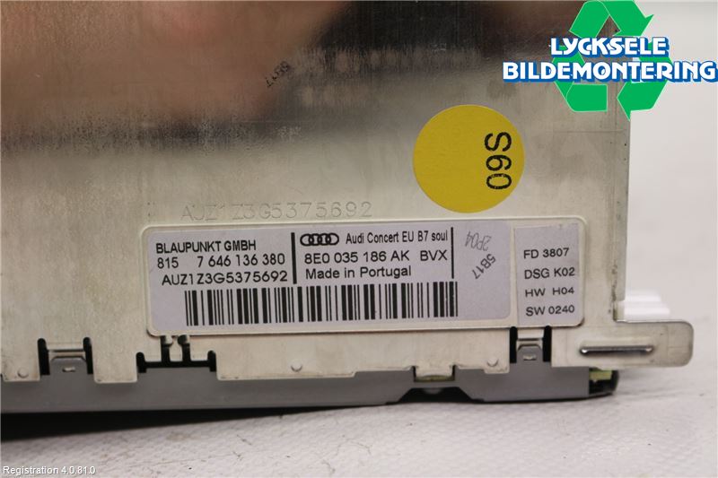 Audi A4/S4 05-07 Cd Radio - Multimediapanel