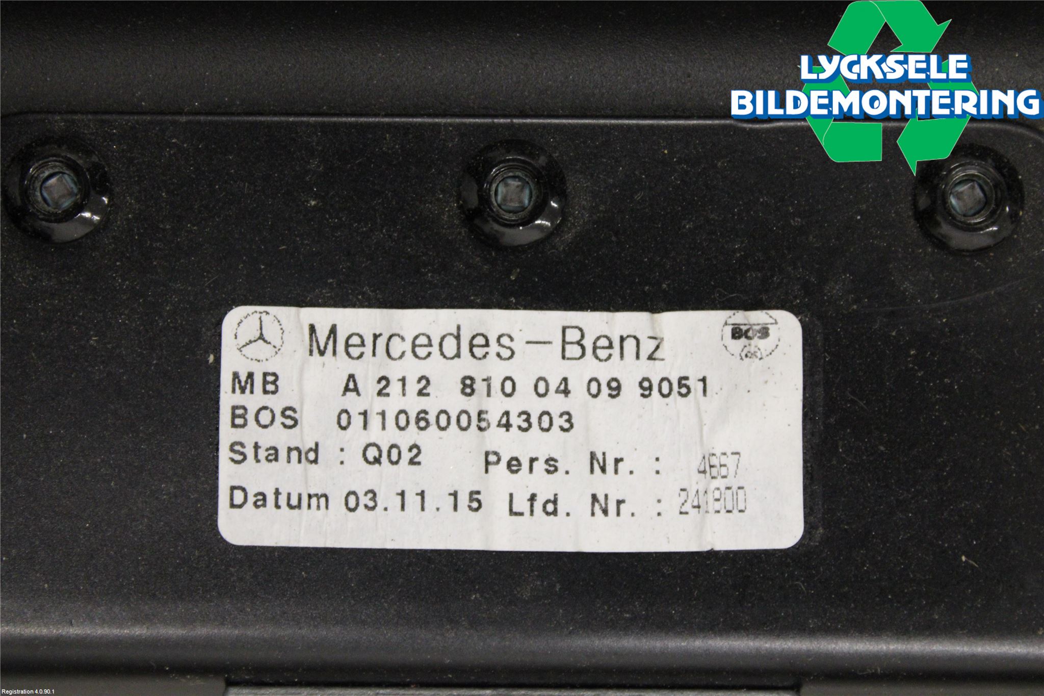 Mercedes-Benz MB E-KLASS (W212) 09-16 Insynskydd