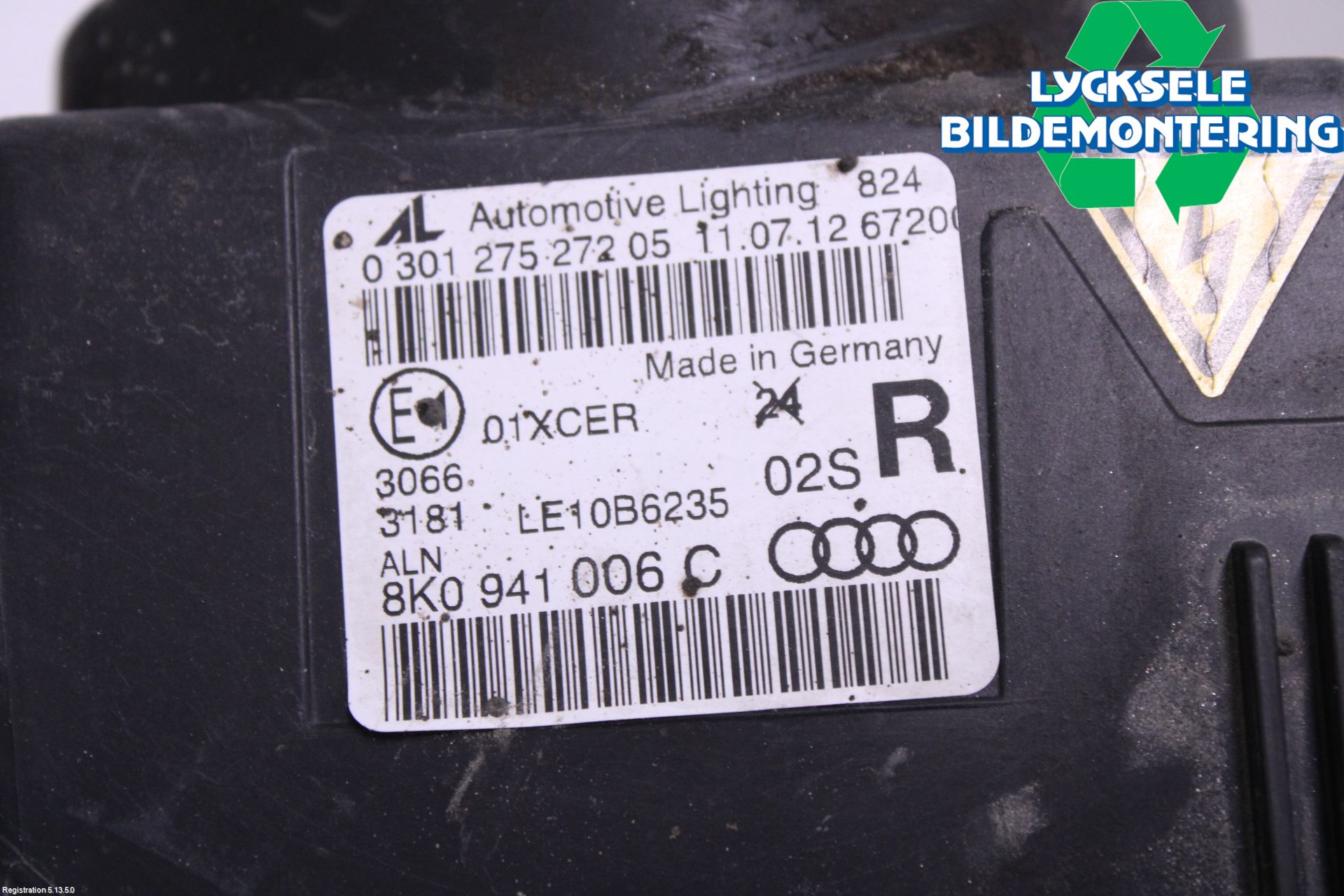 Audi A4 12-15 Strålkastare Höger