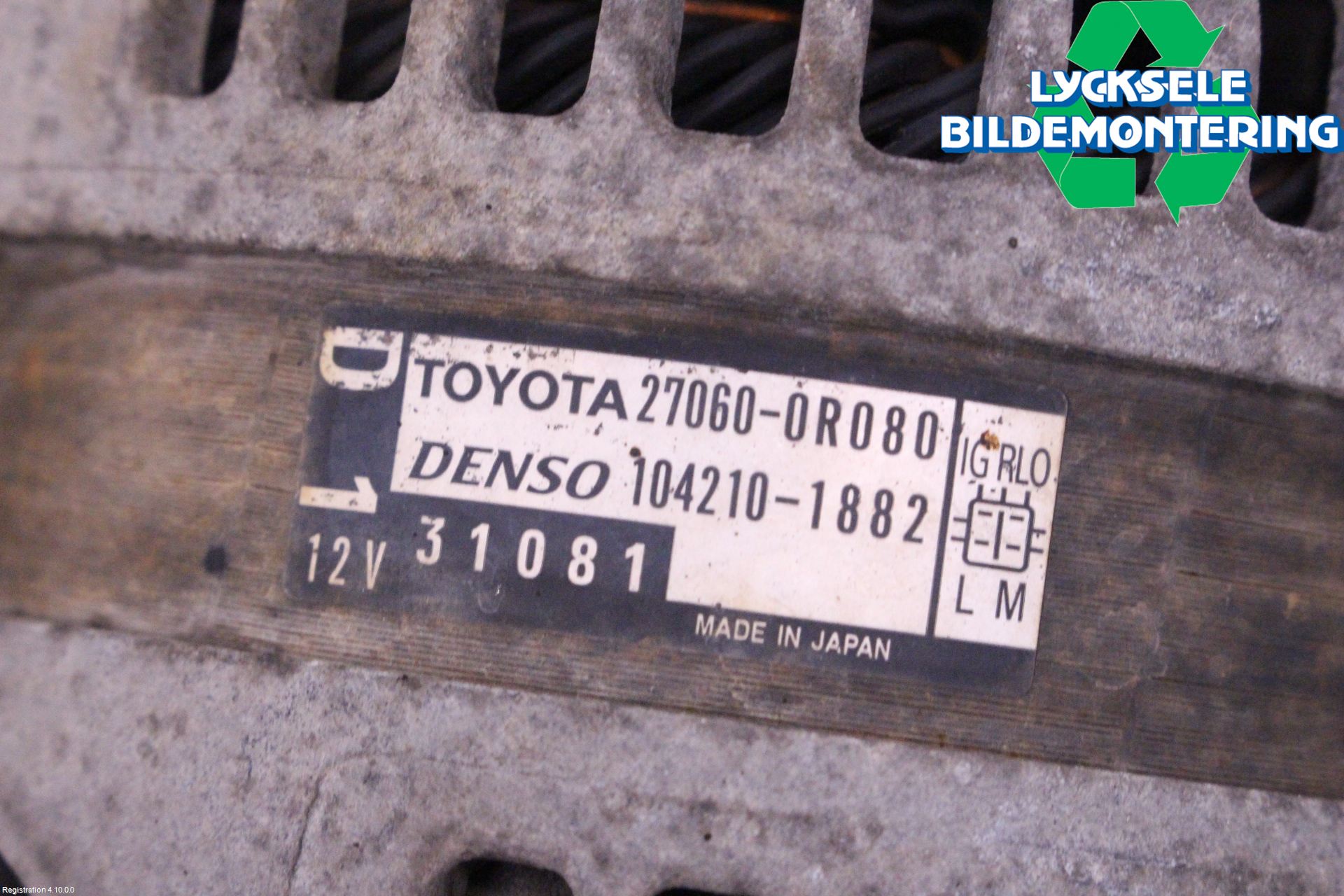 Toyota AVENSIS 09-15 Generator