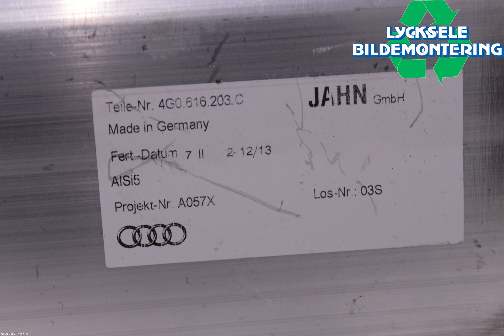 Audi A6 ALLROAD 12-18 Kompressor Stöt-Fjädring