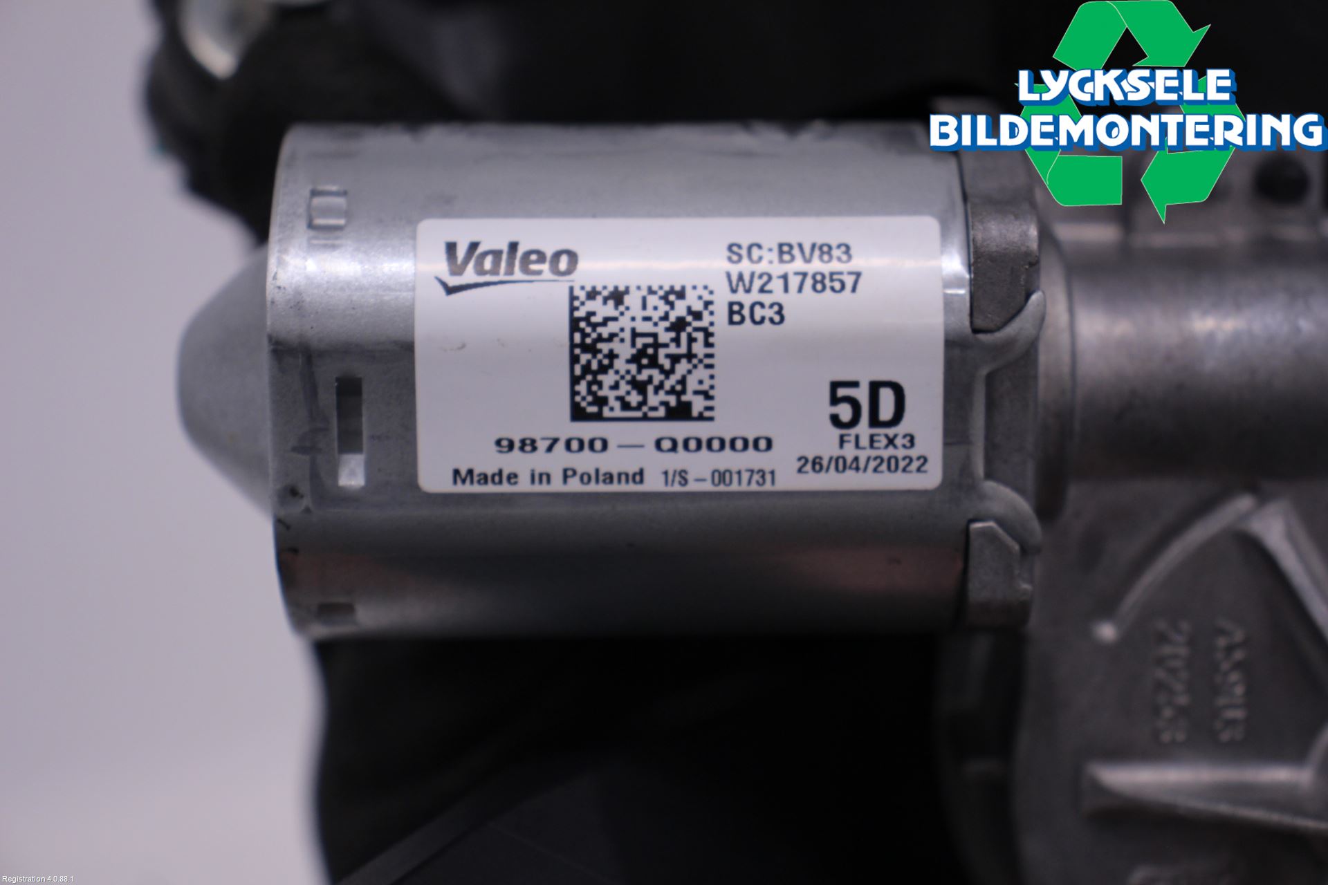 Hyundai i20 BC 21- Torkarmotor Baklucka