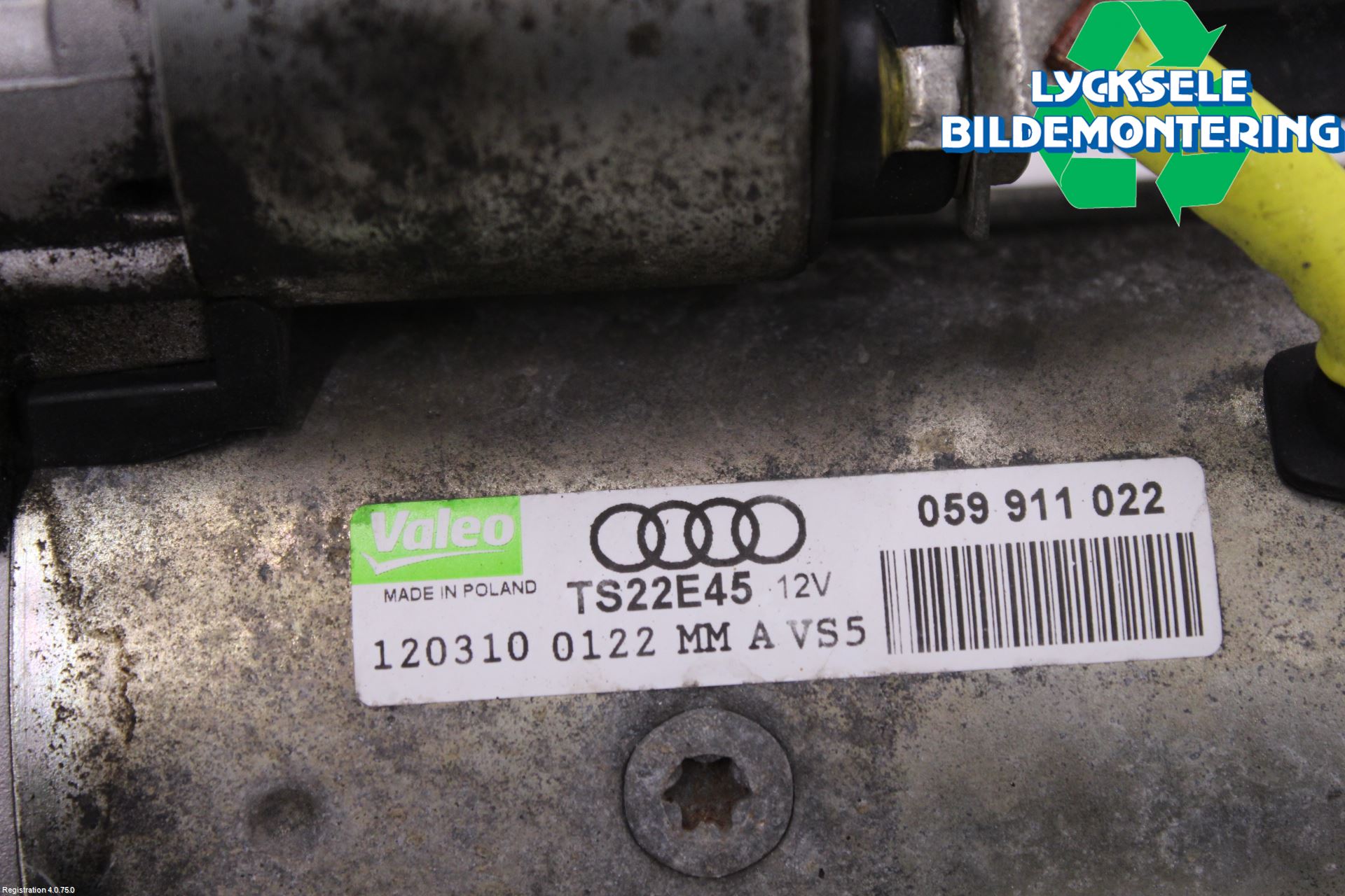 Audi A4/S4 08-11 Startmotor Diesel
