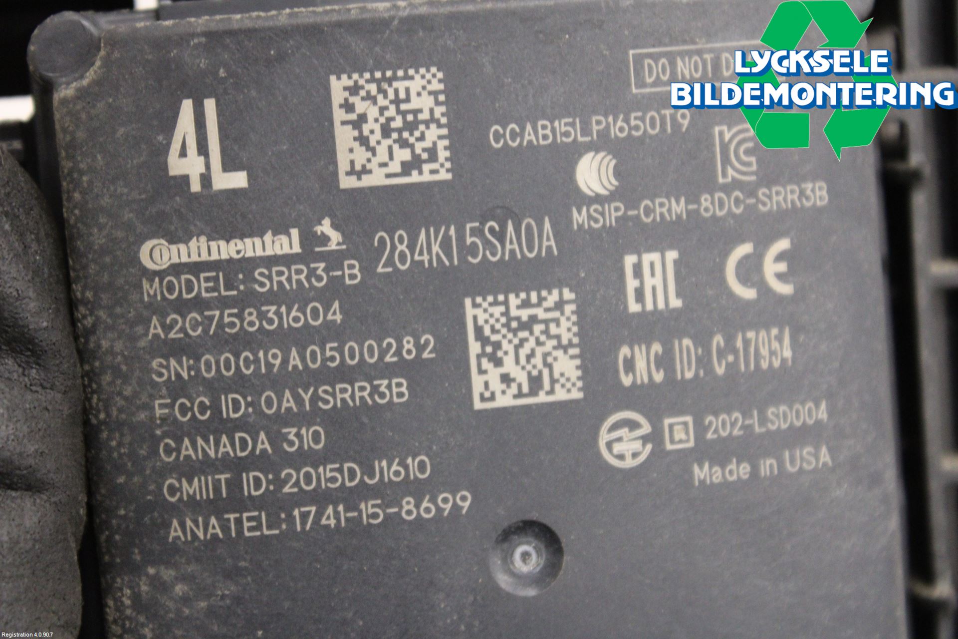 Nissan LEAF 18- Sensor Aktivt Kollisionsskydd