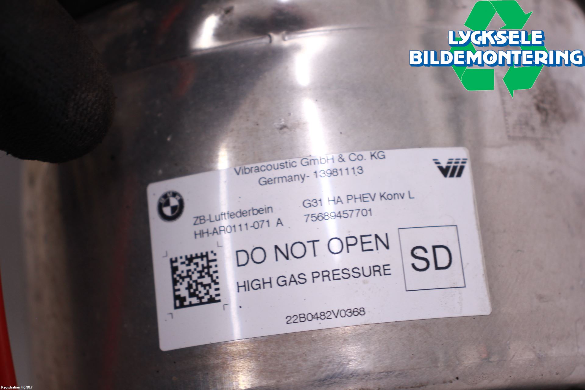 BMW 5 G30/G31/F90 17-23 Fjäderben Bak Vänster