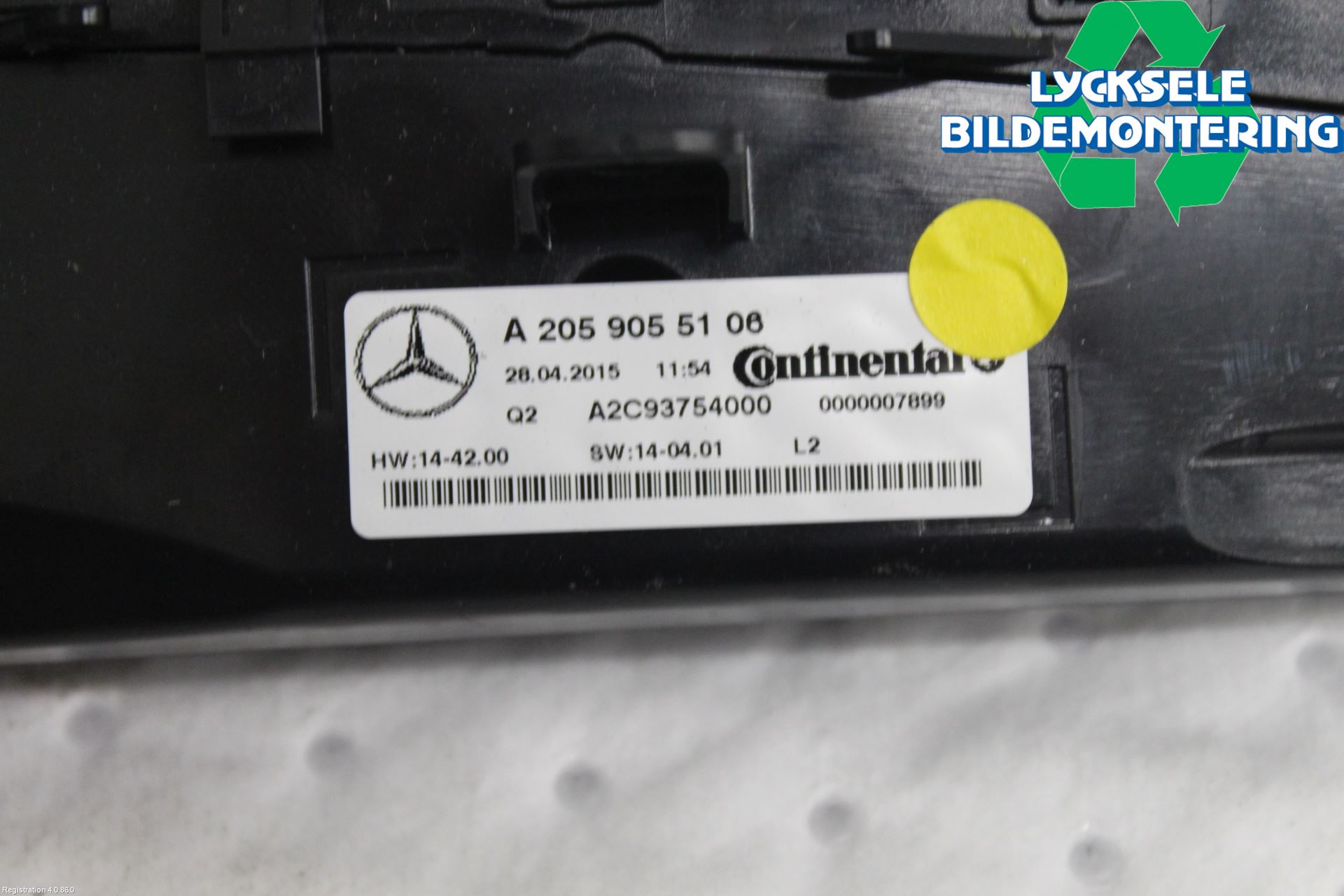 Mercedes-Benz MB C-KLASS (W205) 14-21 Ac Styrenhet Ac Manöveren
