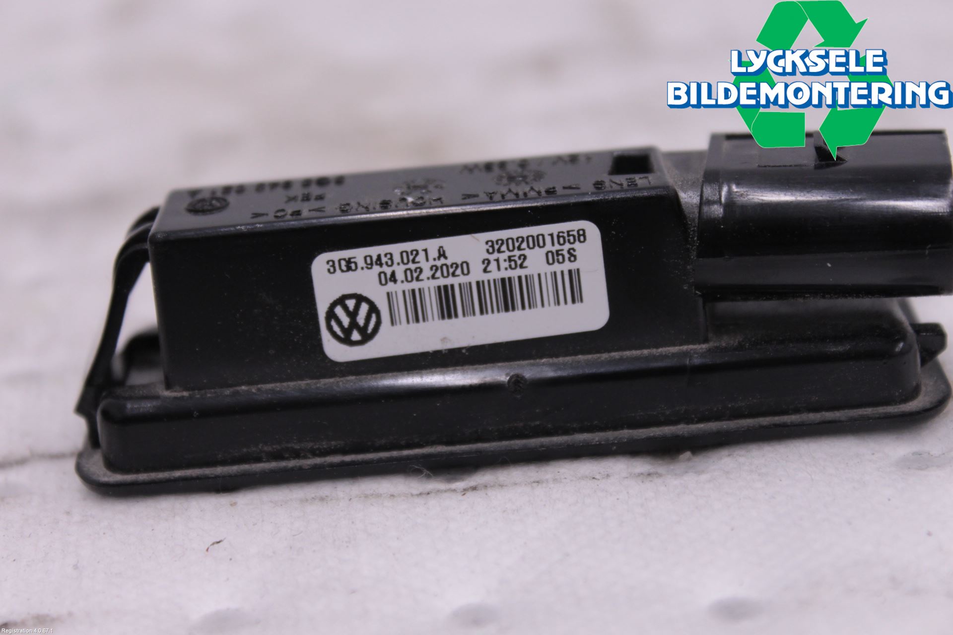 Volkswagen VW GOLF / E-GOLF VII 13-20 Skylt Belysning
