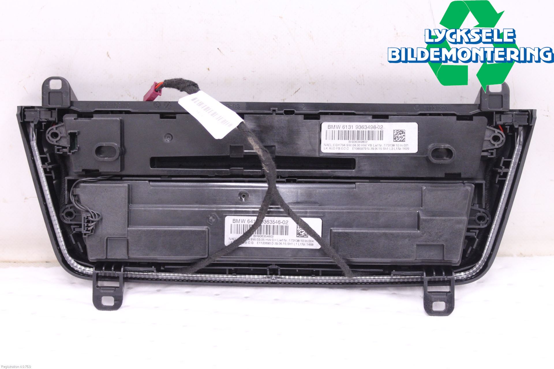 BMW 3 F30/F31/F80 12-19 Ac Styrenhet Ac Manöveren