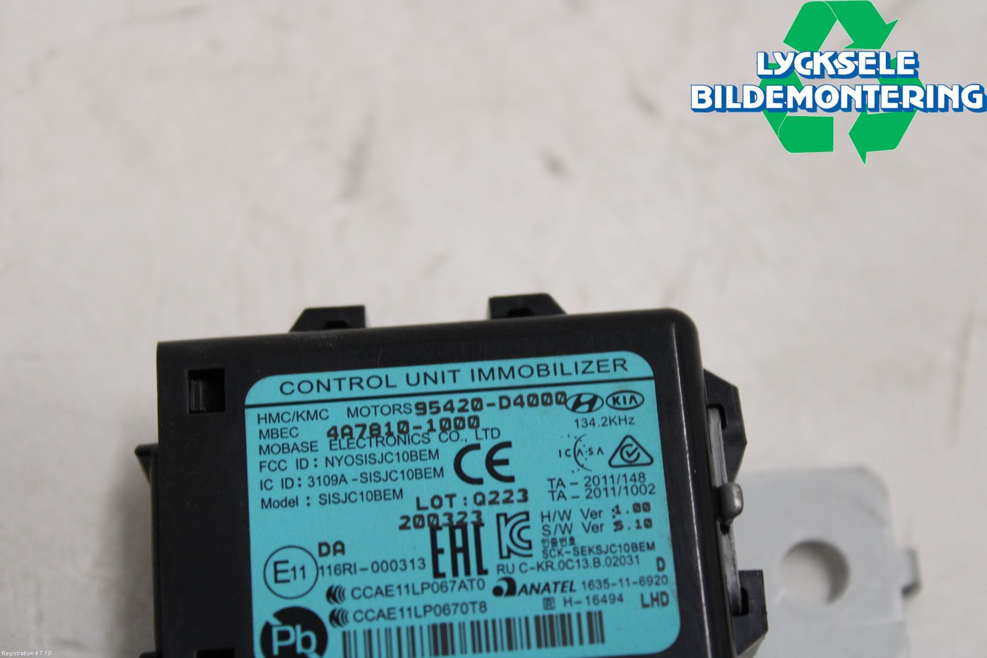 Kia PICANTO 17- Styrenhet Övrigt