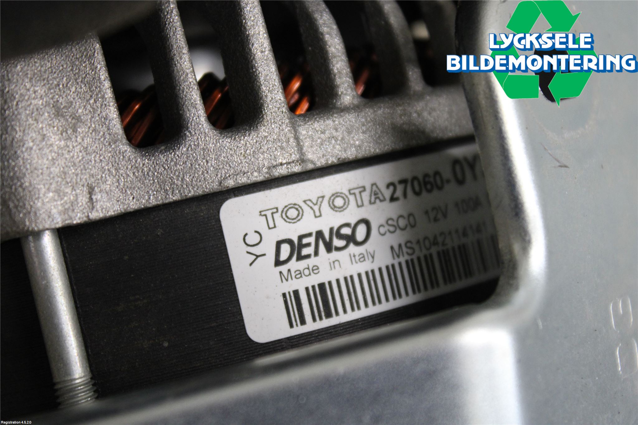 Toyota YARIS XP130 15-20 Generator