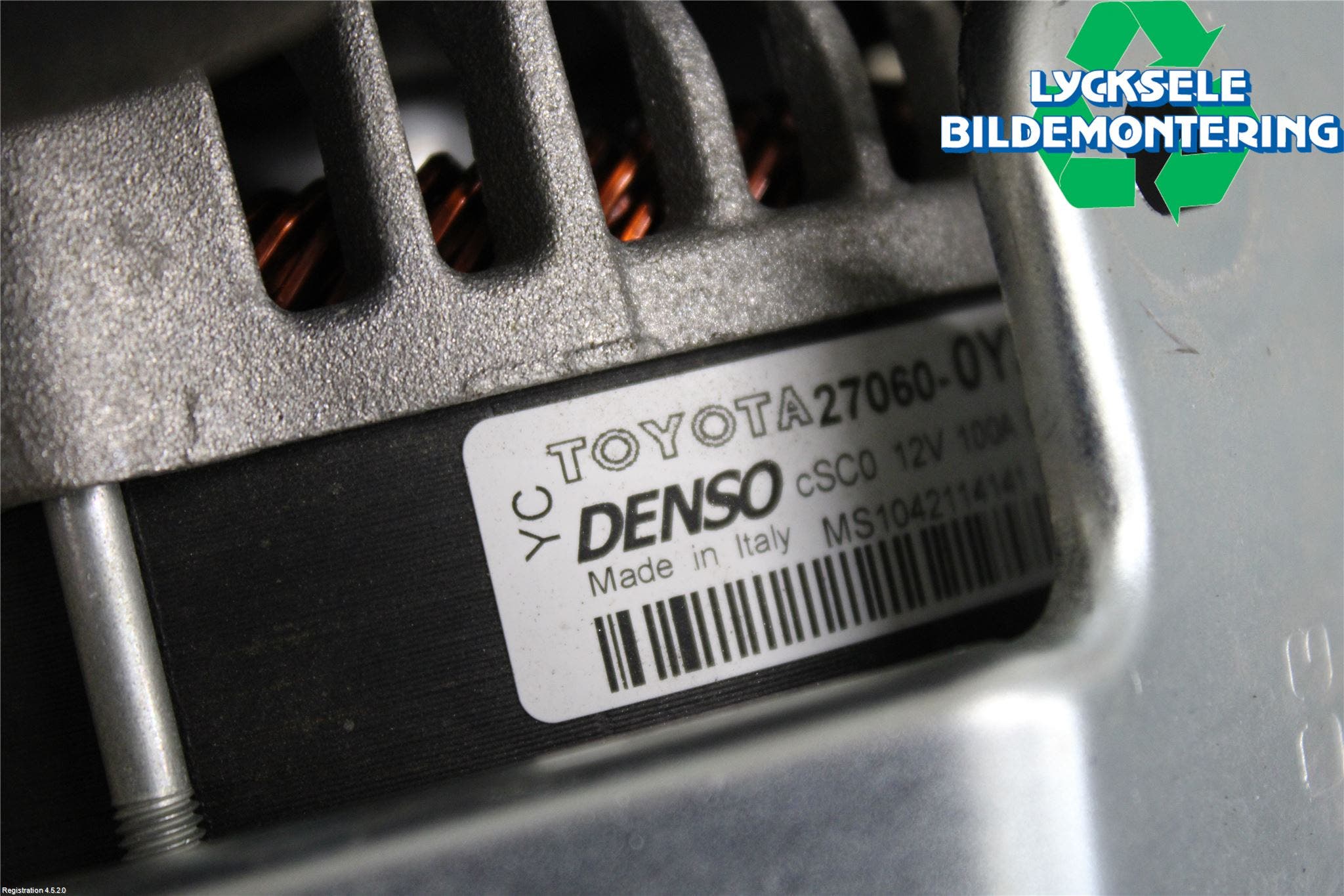 Toyota YARIS XP130 15-20 Generator