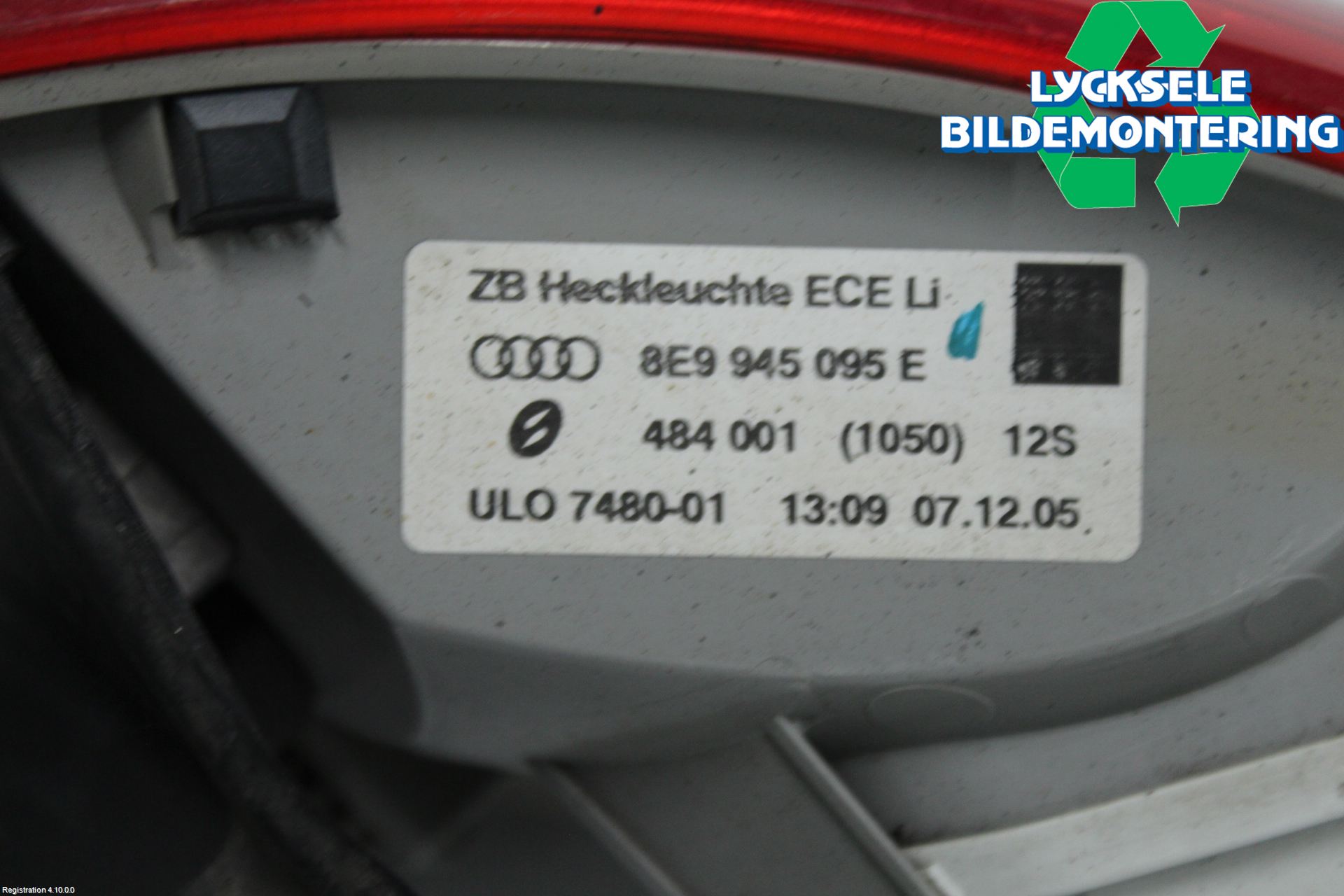 Audi A4/S4 05-07 Bakljus Vänster