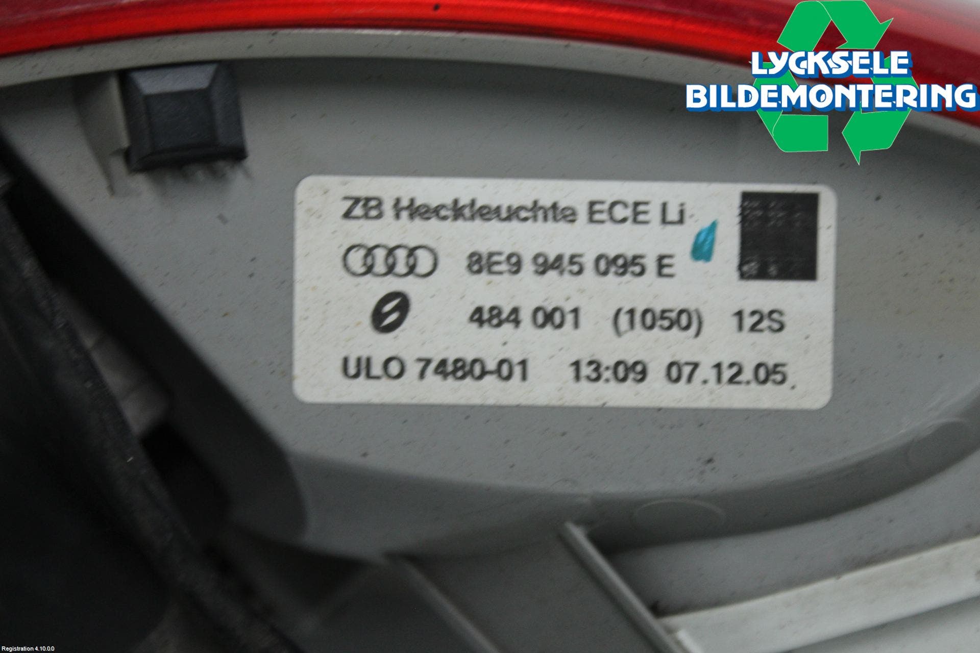 Audi A4/S4 05-07 Bakljus Vänster