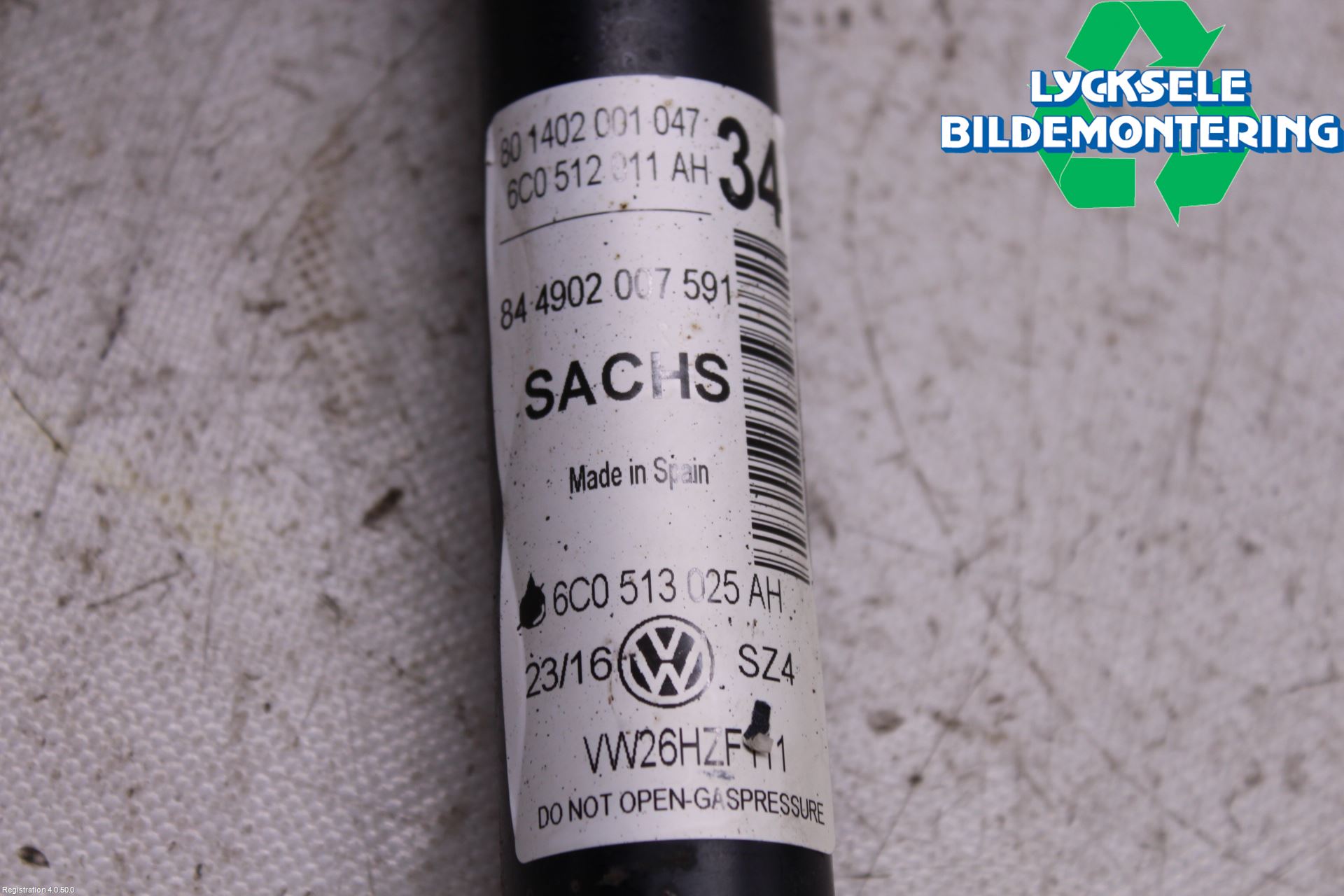 Volkswagen VW POLO 10-17 Stötdämpare Bak