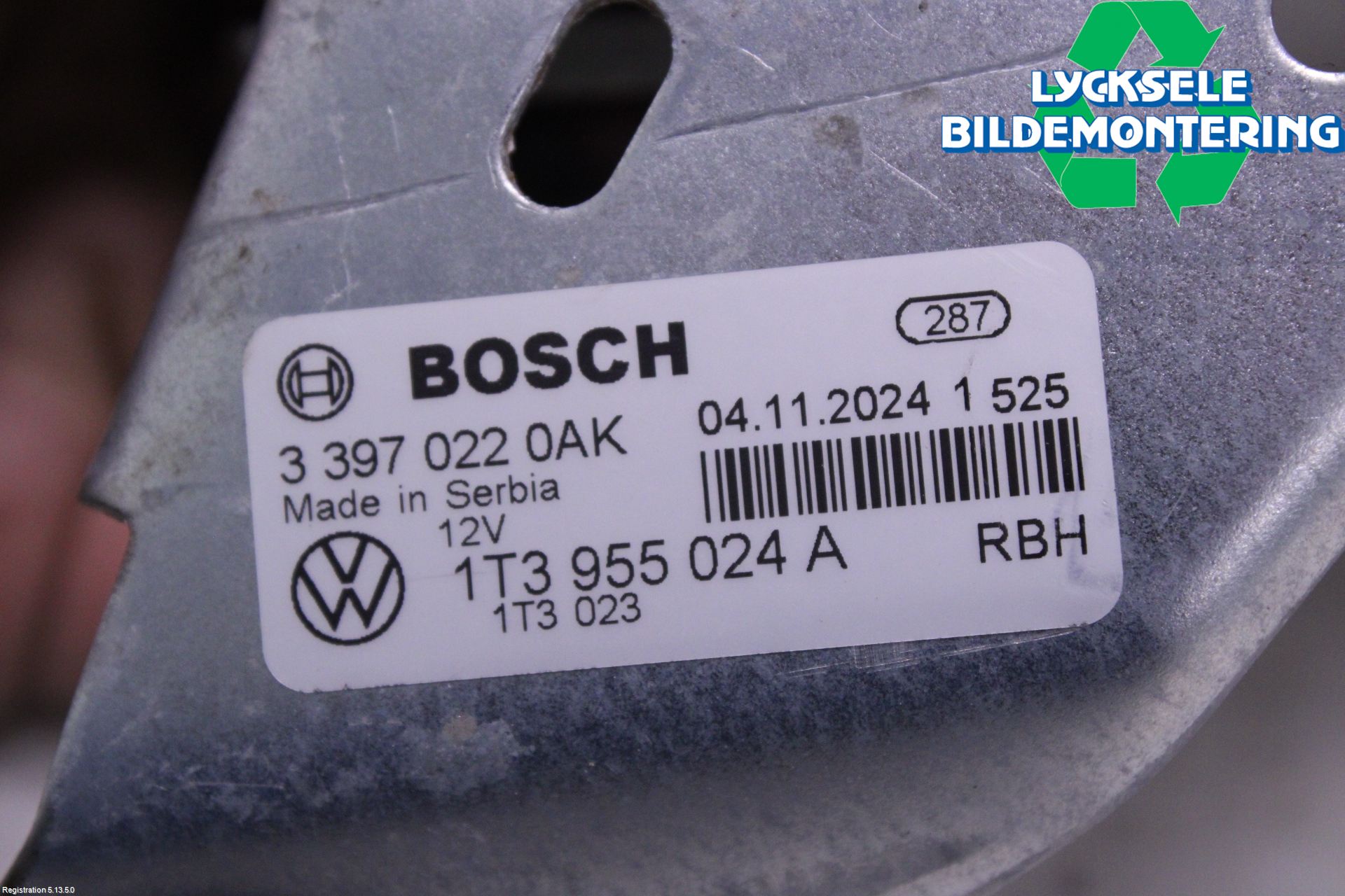 Volkswagen VW ID.5 22- Torkarmotor Vindruta