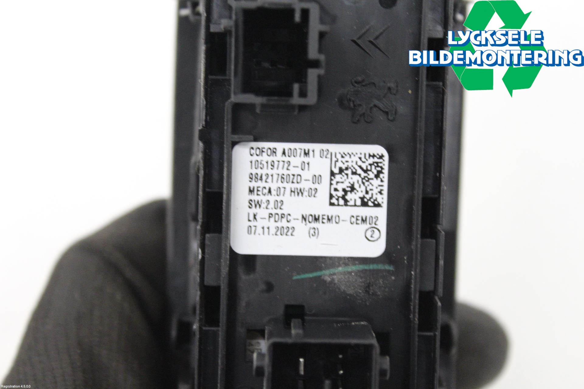 Peugeot 2008/E-2008 20- Strömställare Elhiss