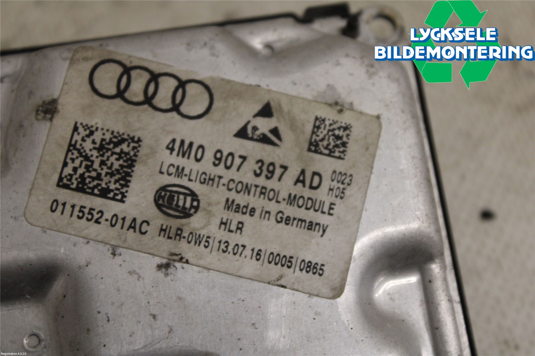 Audi A4/S4 B9 16-19 Styrenhet Strålkastare