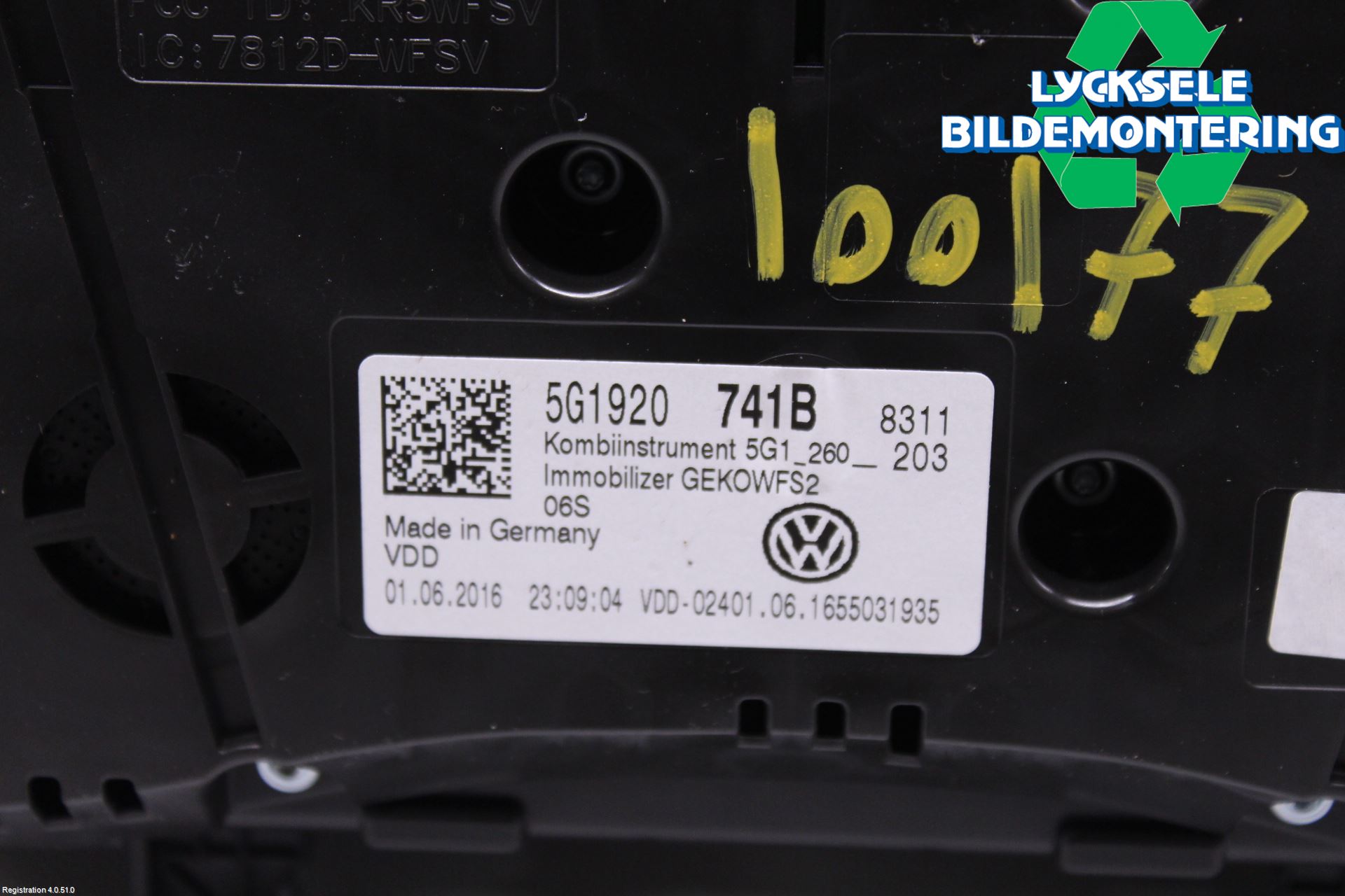 Volkswagen VW GOLF / E-GOLF VII 13-20 Instrument Komb