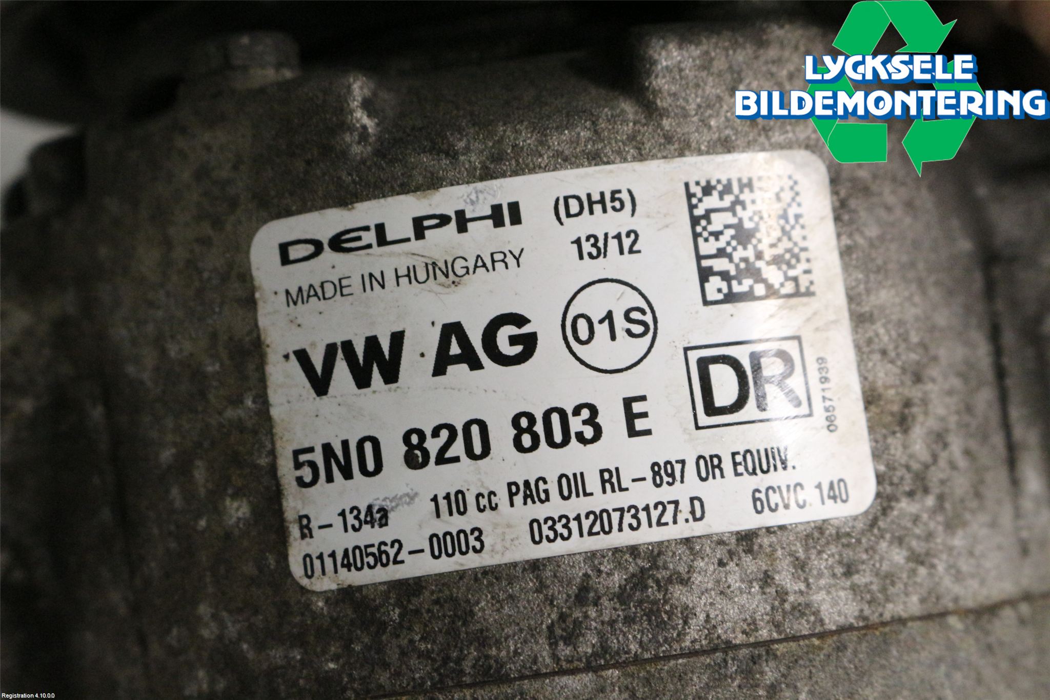 Volkswagen VW CADDY 11-15 Ac Kompressor